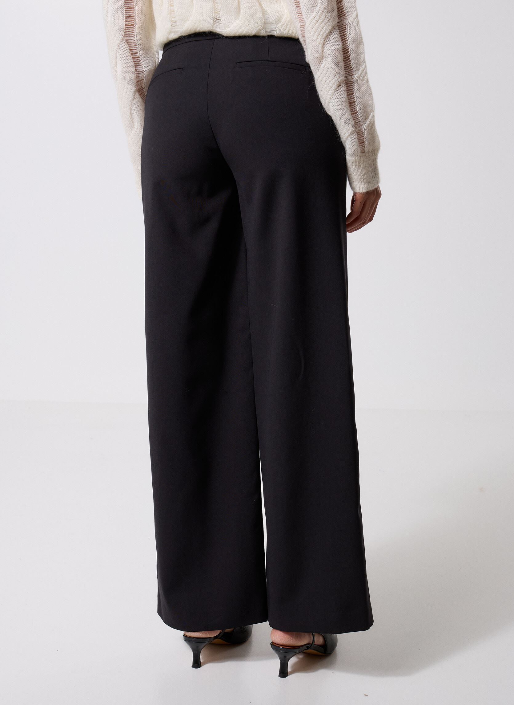 Pantalons droit FPAN31151K femme noir The Kooples Pantalons droit FPAN31151K femme noir BLA01