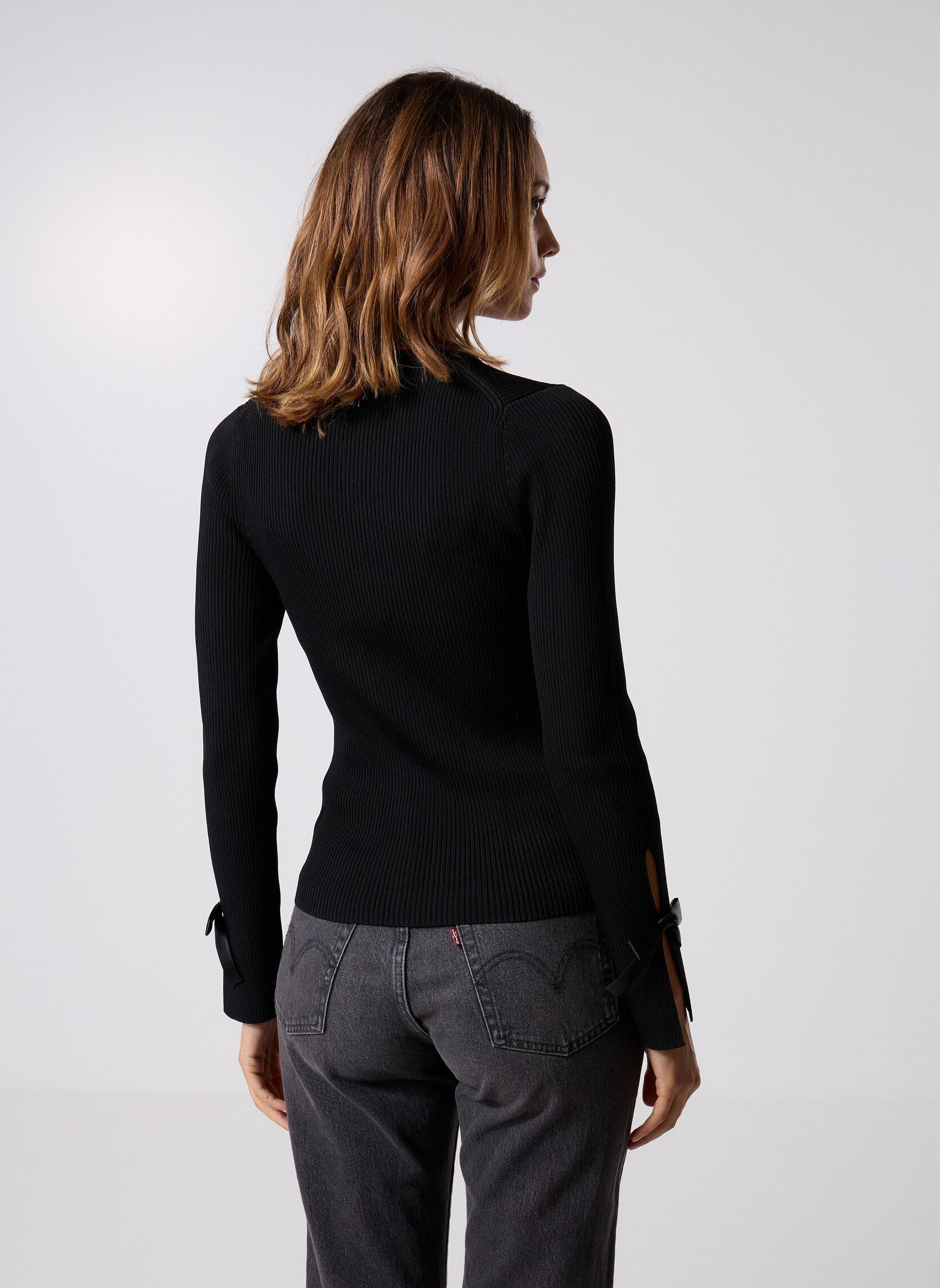 Pullover FPUL31030K damen schwarz The Kooples Pullover FPUL31030K damen schwarz BLA01