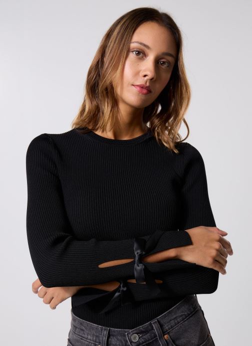 SWEAT À CAPUCHE ZIPPÉ EN MAILLE - NOIR | FR