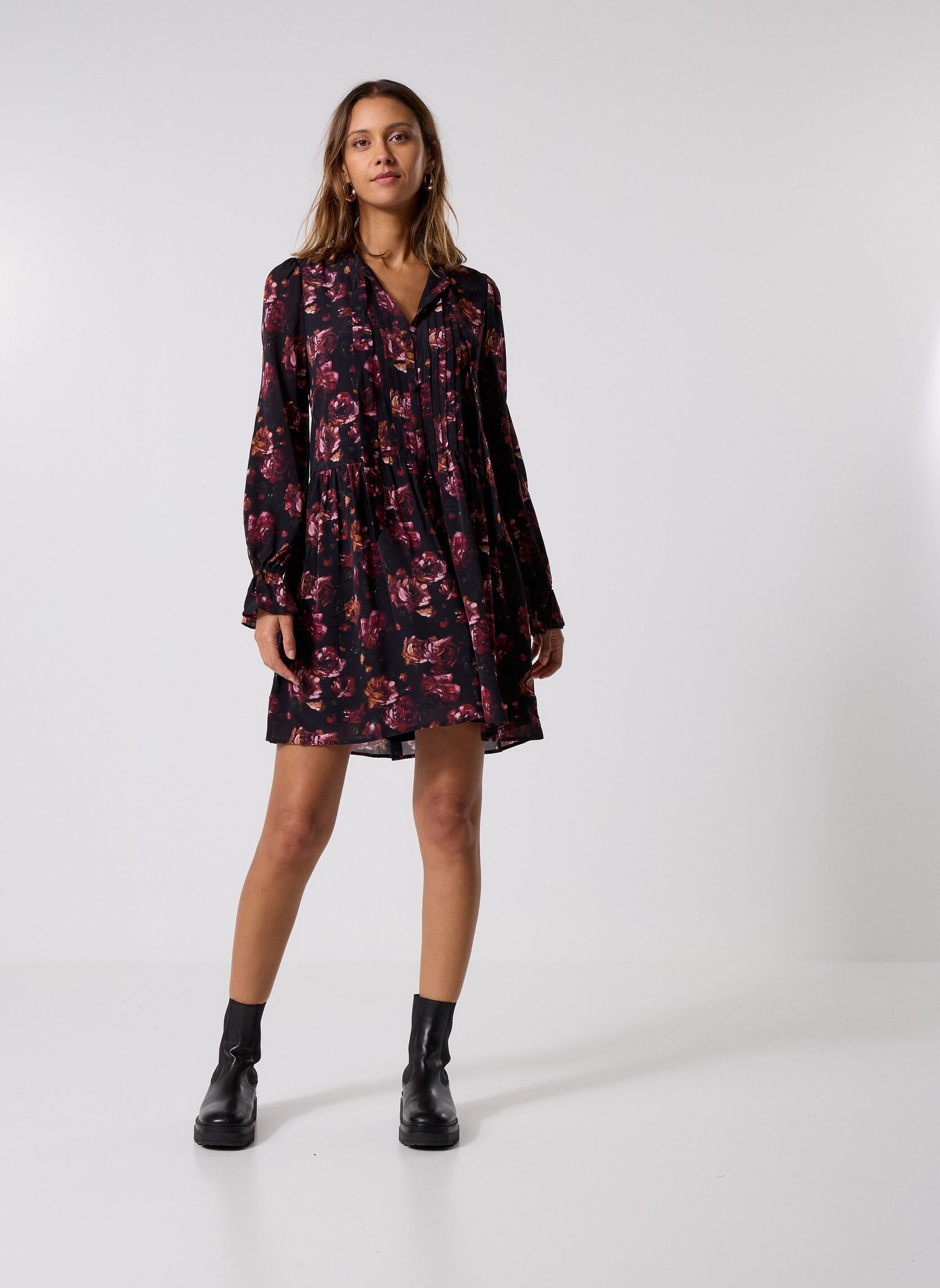 Kleider FROB31109K damen schwarz The Kooples Kleider FROB31109K damen schwarz BLA26