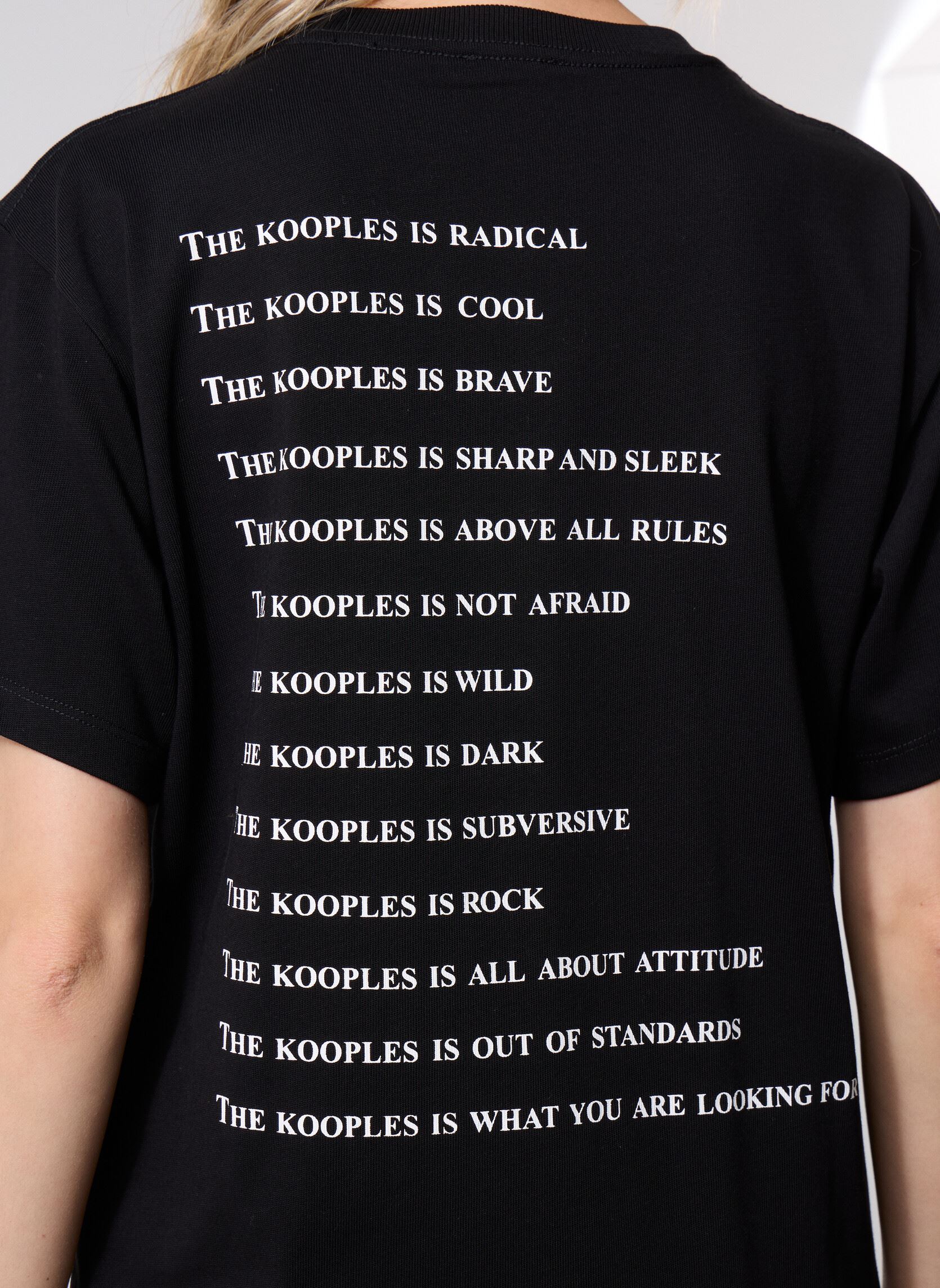 Kurzarm-T-Shirts FTSC31032K damen schwarz The Kooples Kurzarm-T-Shirts FTSC31032K damen schwarz BLA01