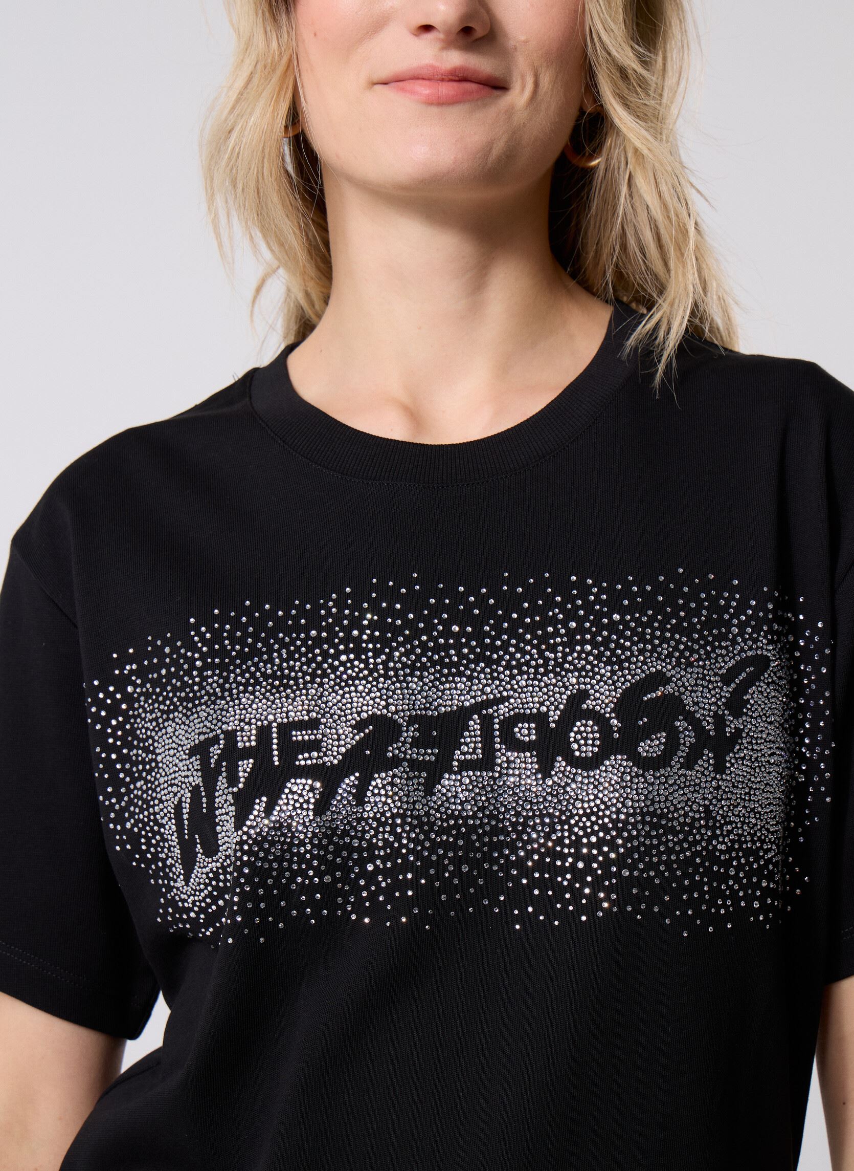 Kurzarm-T-Shirts FTSC31032K damen schwarz The Kooples Kurzarm-T-Shirts FTSC31032K damen schwarz BLA01