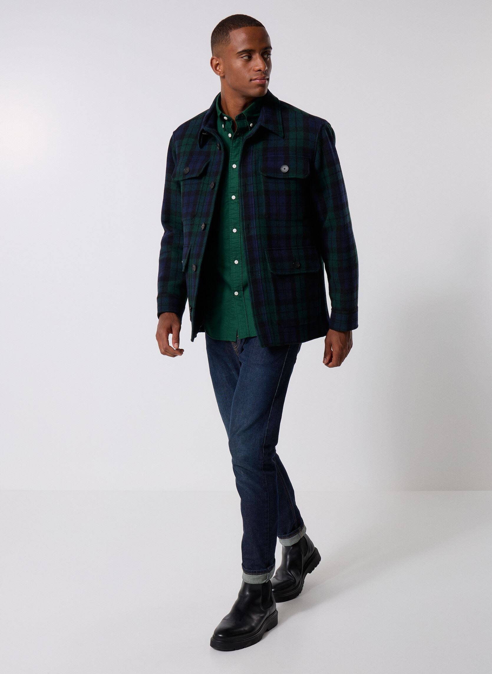 Vestes HBLO31005K homme vert The Kooples Vestes HBLO31005K homme vert GRN31