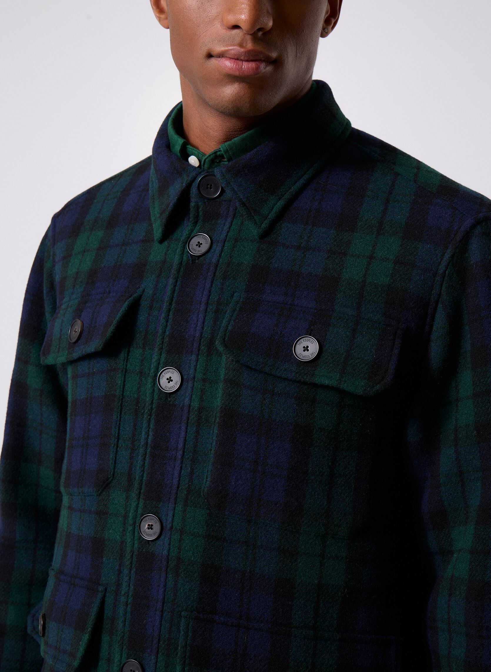 Vestes HBLO31005K homme vert The Kooples Vestes HBLO31005K homme vert GRN31