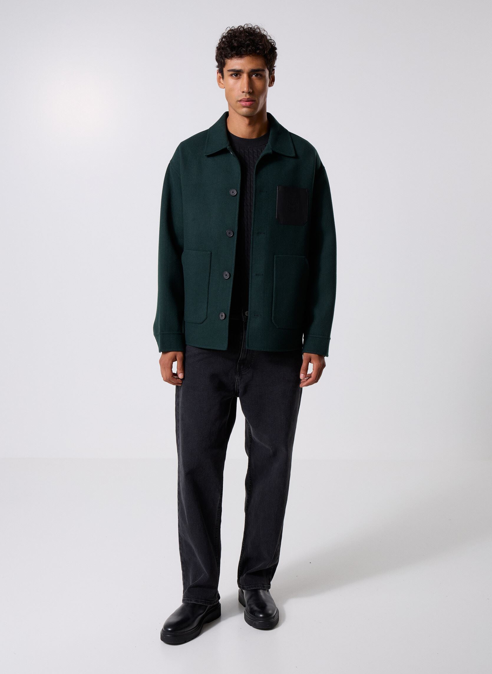 Vestes HBLO31013K homme vert The Kooples Vestes HBLO31013K homme vert GRN04