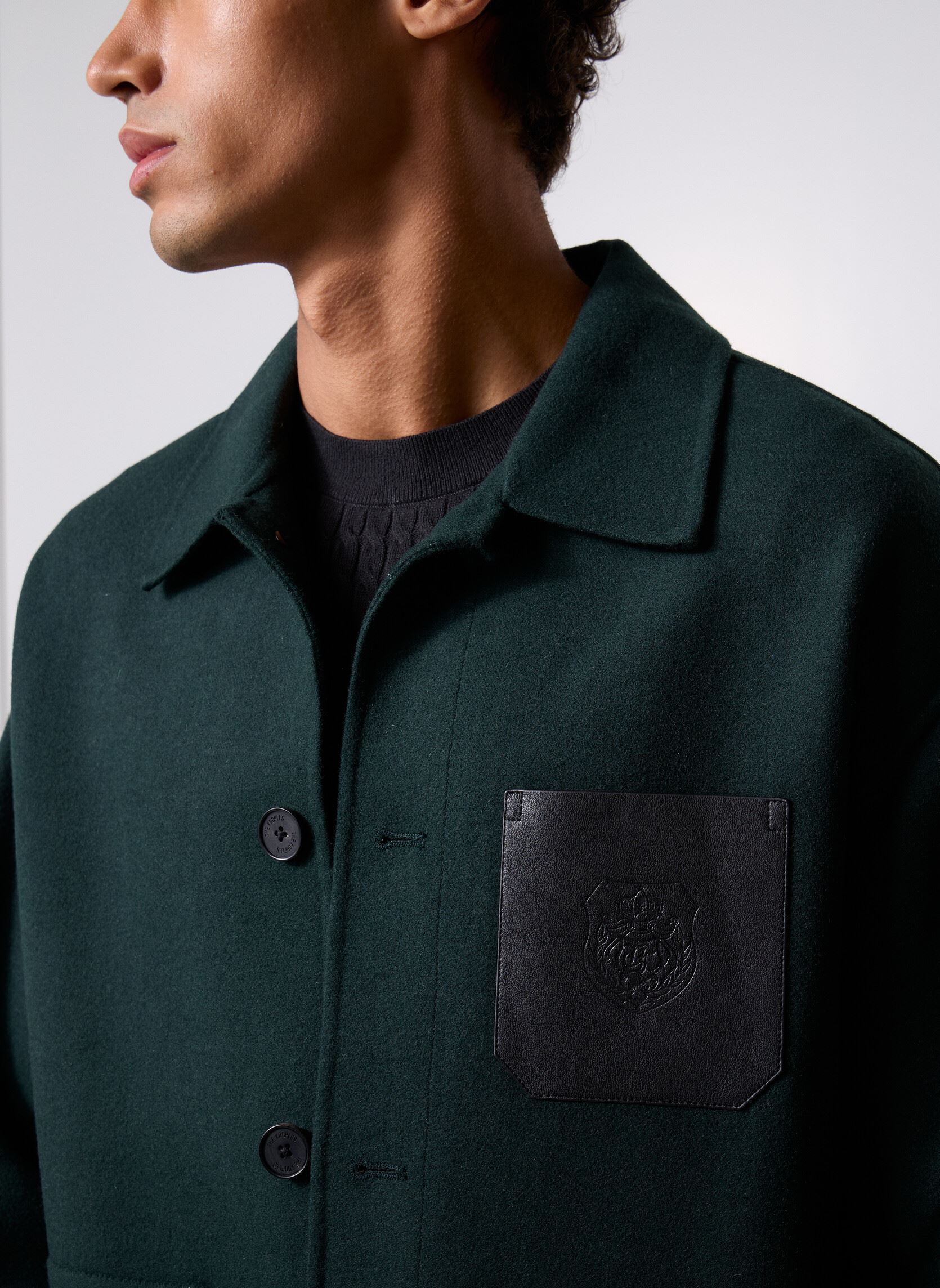 Vestes HBLO31013K homme vert The Kooples Vestes HBLO31013K homme vert GRN04