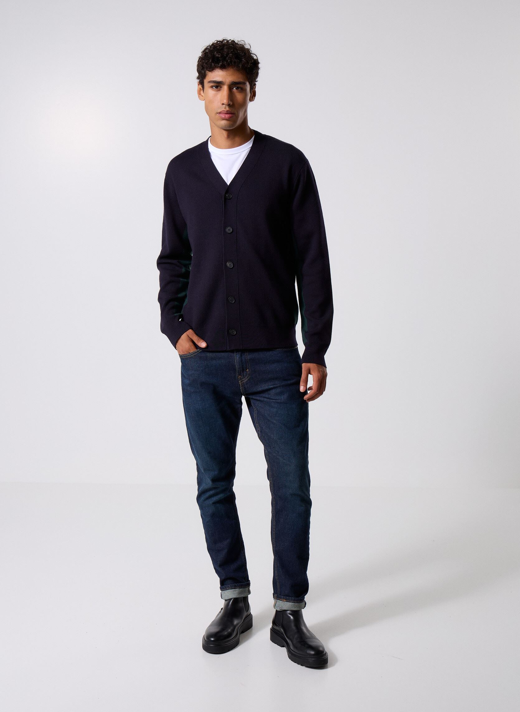 Strickjacken und Westen HCAR31010K herren blau The Kooples Strickjacken und Westen HCAR31010K herren blau NAV14