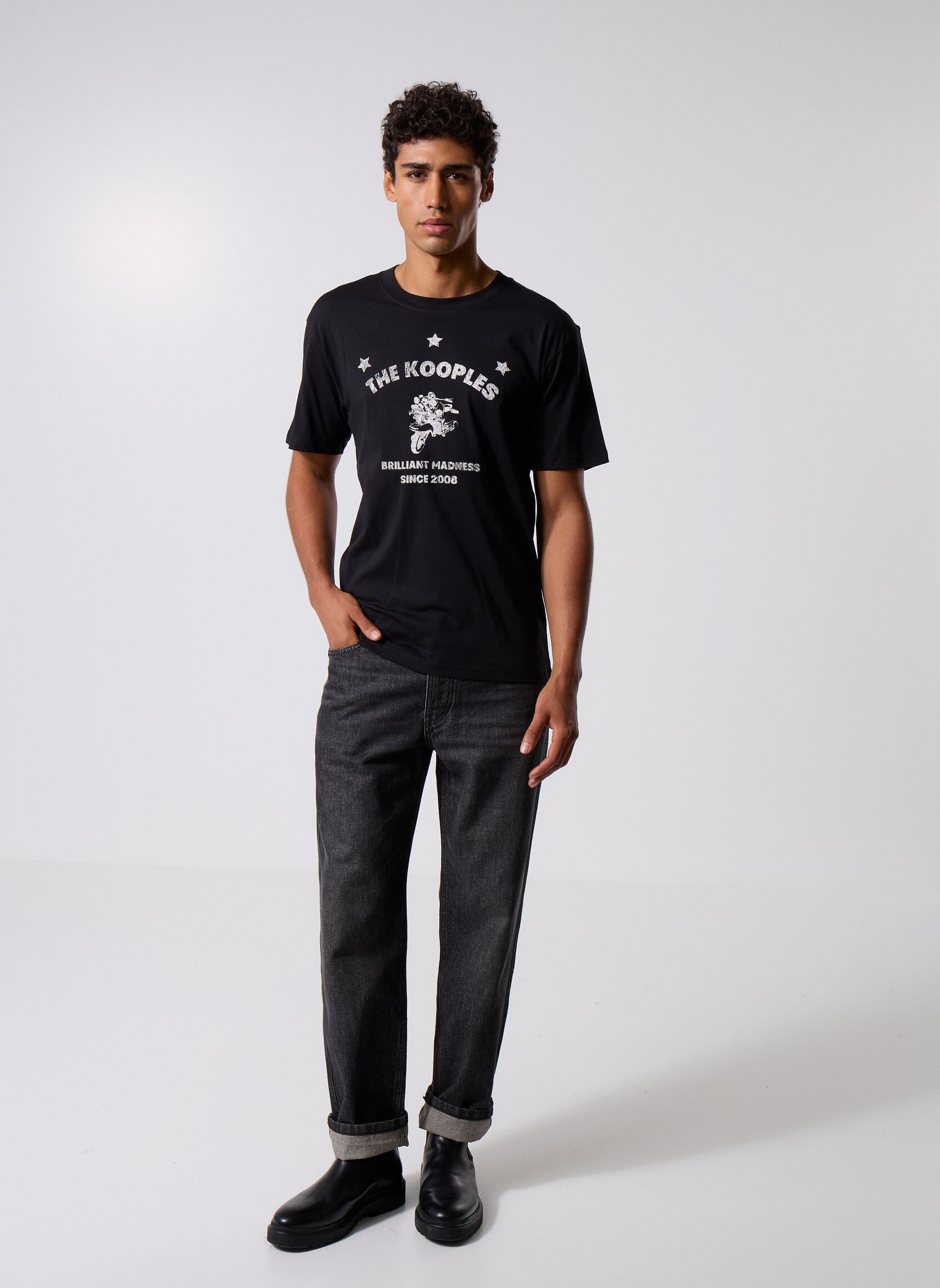 T-shirts met korte mouwen HTSC31011K heren zwart The Kooples T-shirts met korte mouwen HTSC31011K heren zwart BLA01