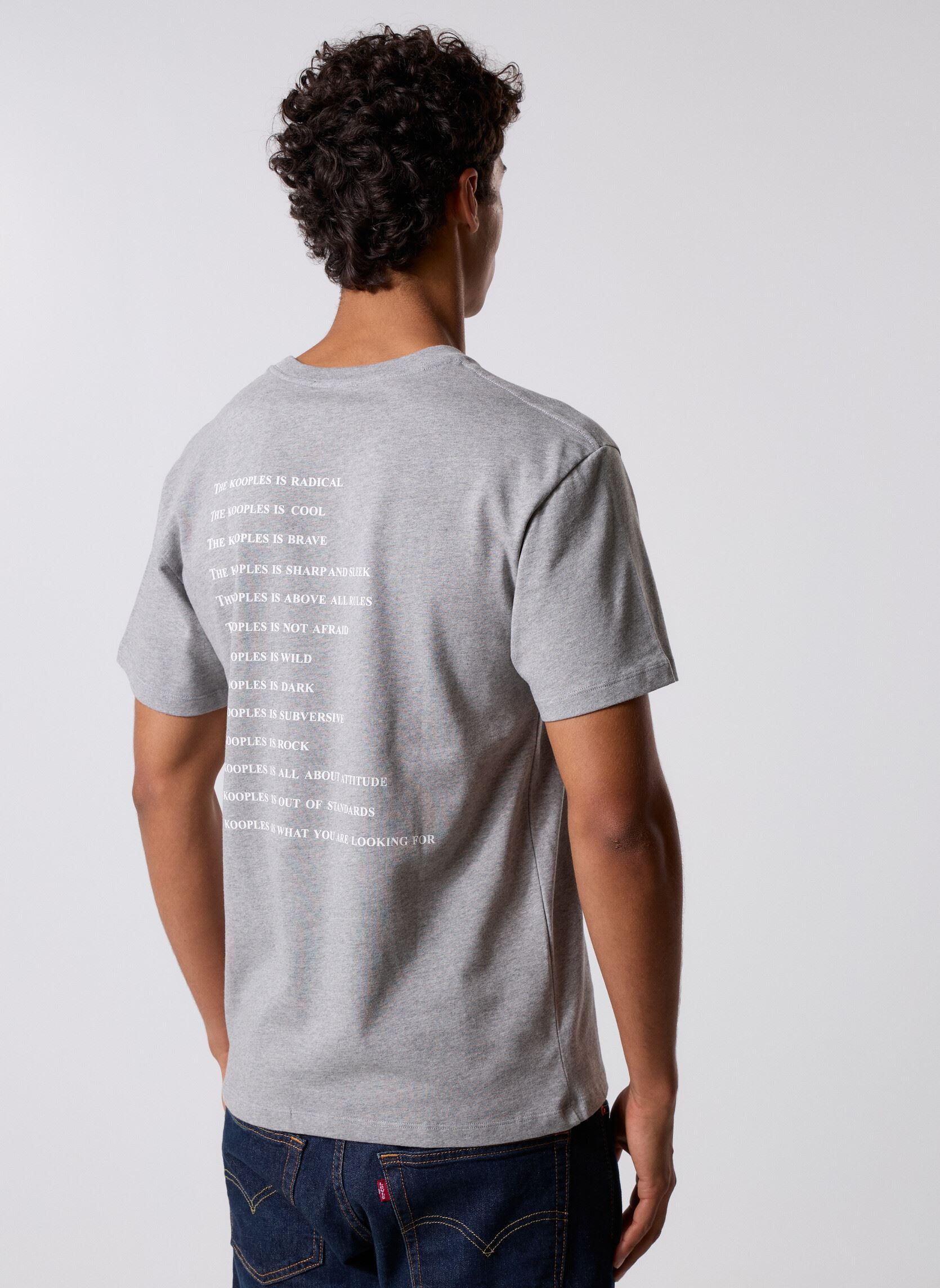 T-shirts met korte mouwen HTSC31035K heren grijs The Kooples T-shirts met korte mouwen HTSC31035K heren grijs GRY23