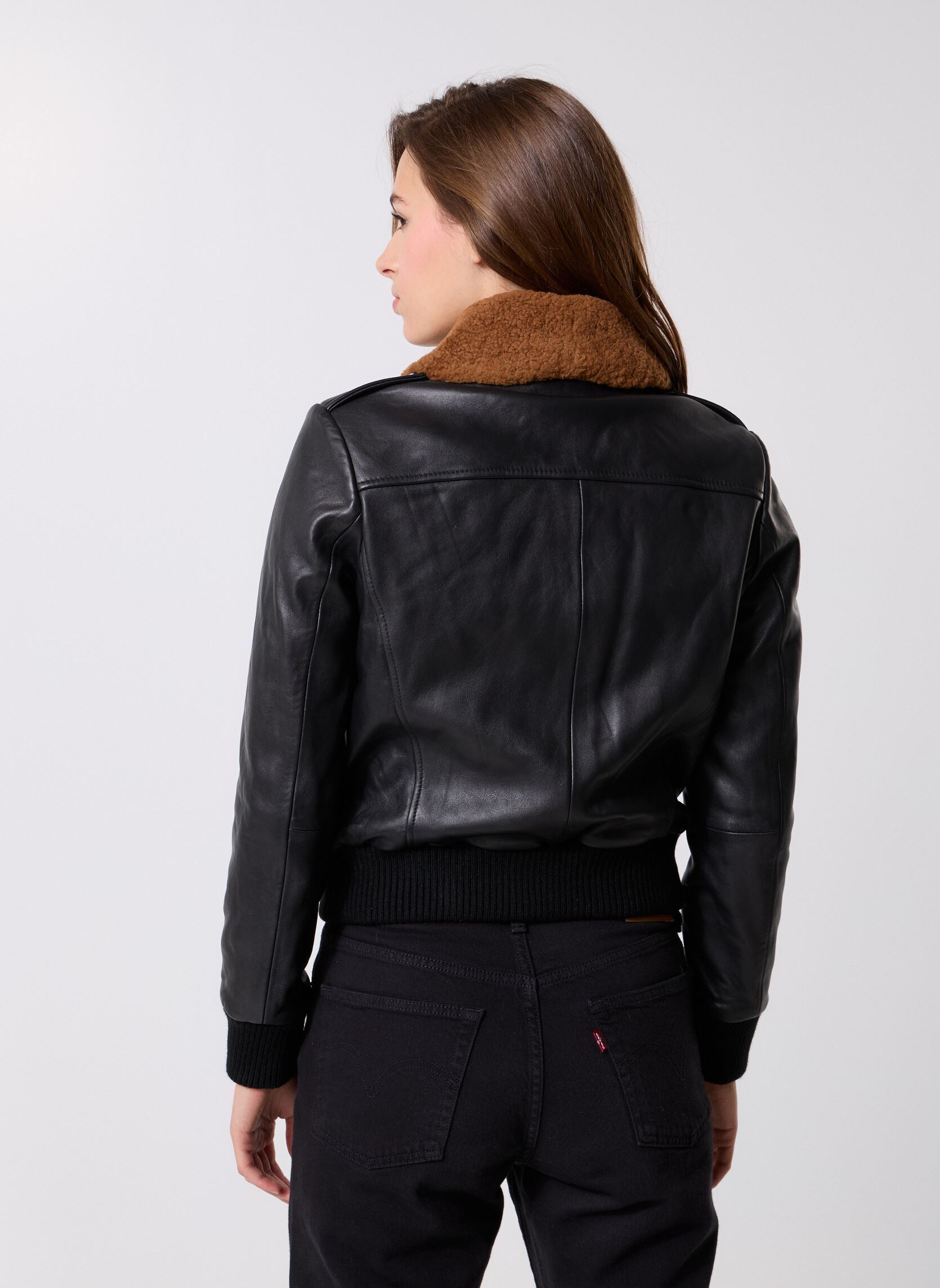 Lederjacken FCUI31011K damen schwarz The Kooples Lederjacken FCUI31011K damen schwarz BLA01