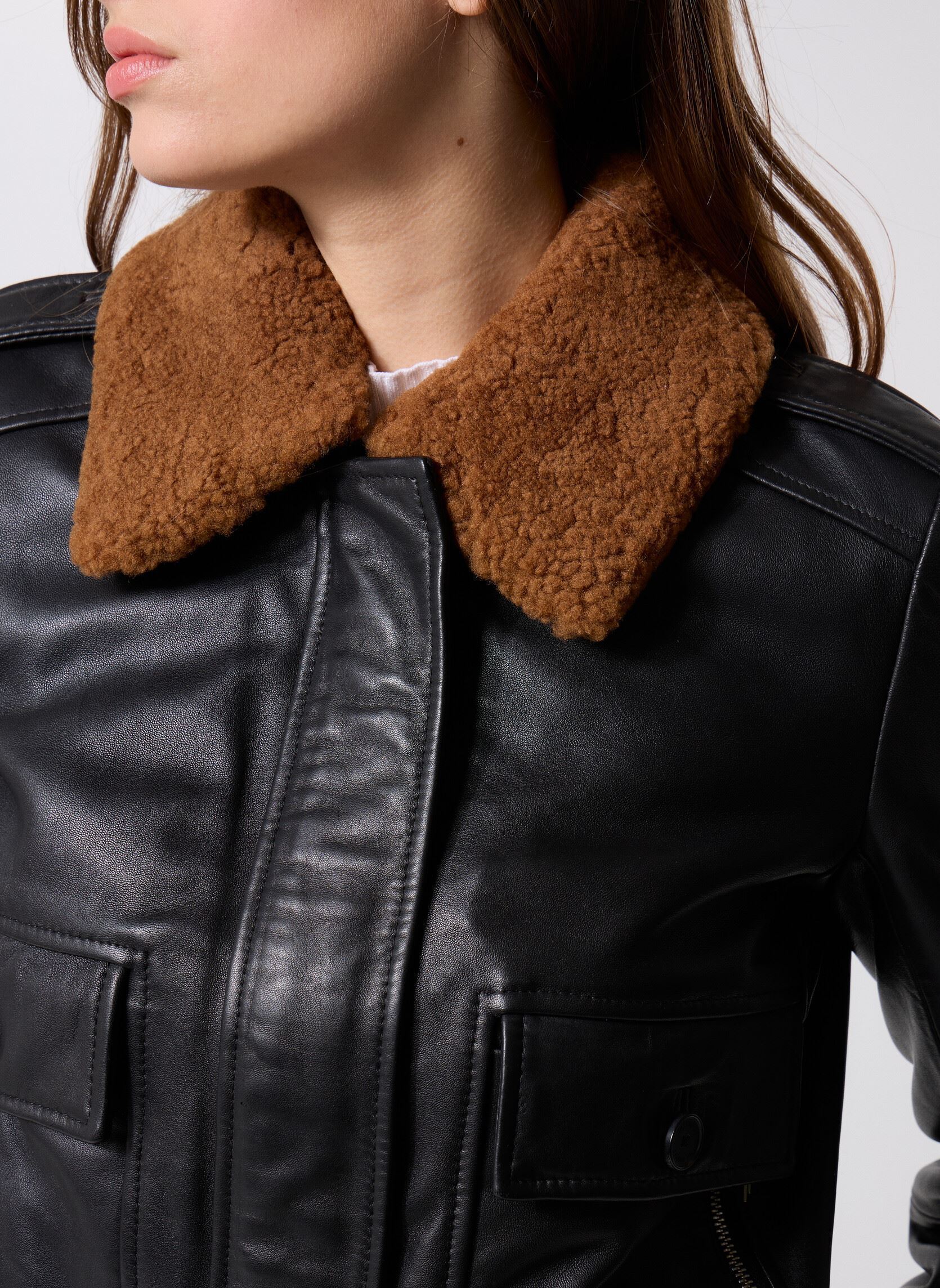 Lederjacken FCUI31011K damen schwarz The Kooples Lederjacken FCUI31011K damen schwarz BLA01