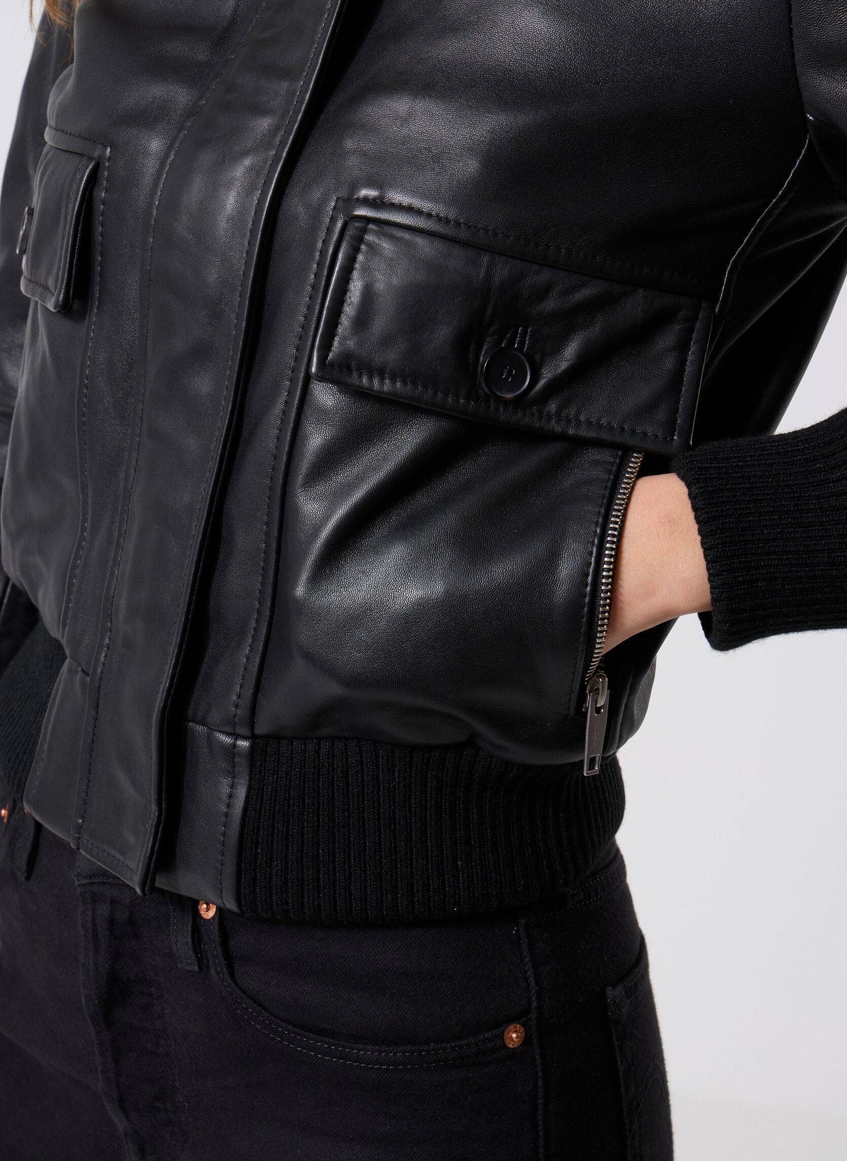 Lederjacken FCUI31011K damen schwarz The Kooples Lederjacken FCUI31011K damen schwarz BLA01