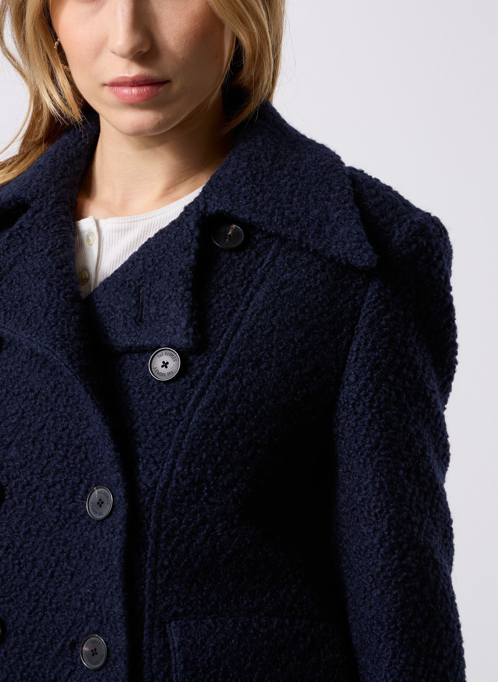 Manteaux FMAN31013K femme bleu The Kooples Manteaux FMAN31013K femme bleu Nav01