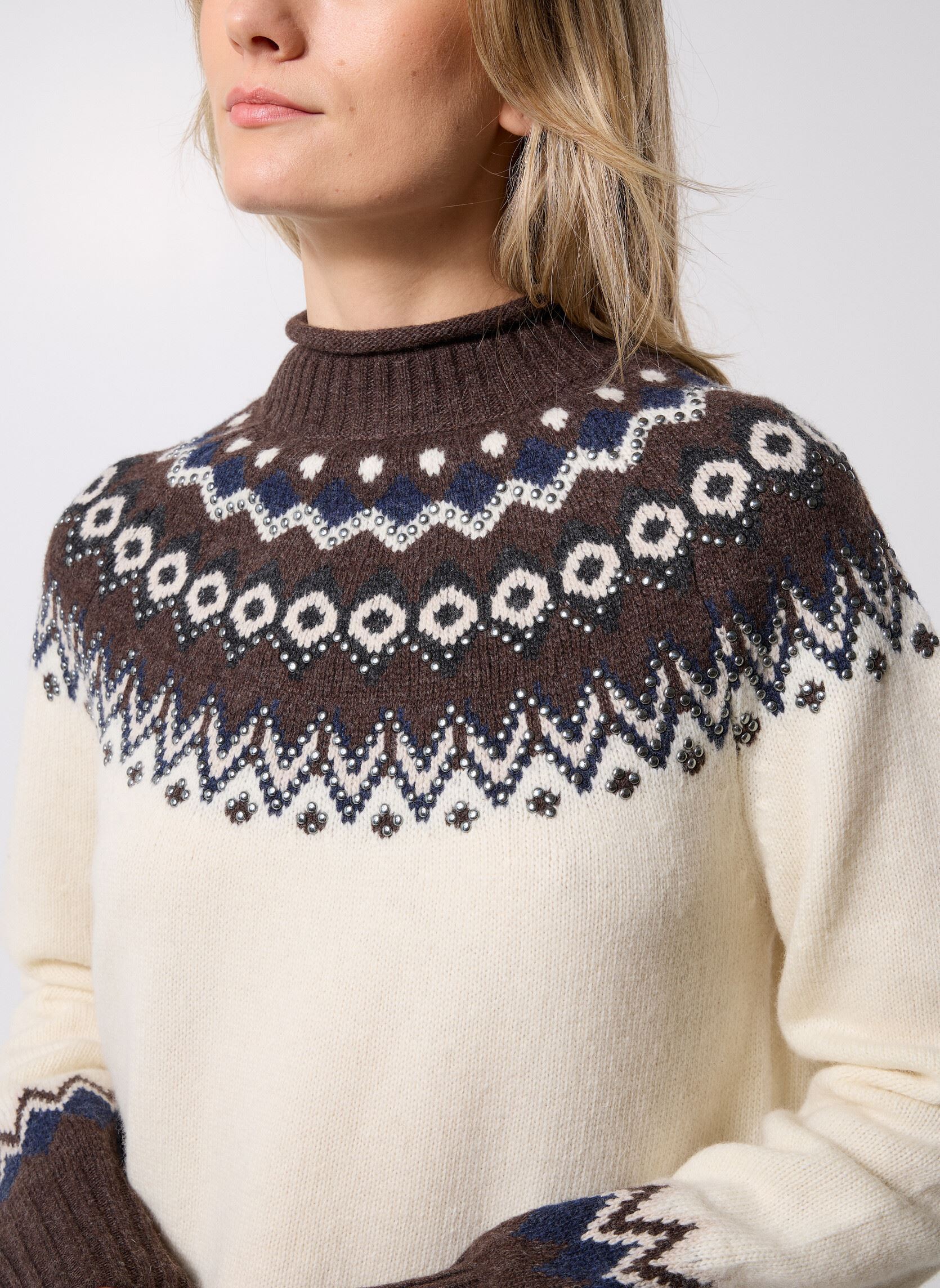 Pullover FPUL31014K damen weiß The Kooples Pullover FPUL31014K damen weiß ECR11