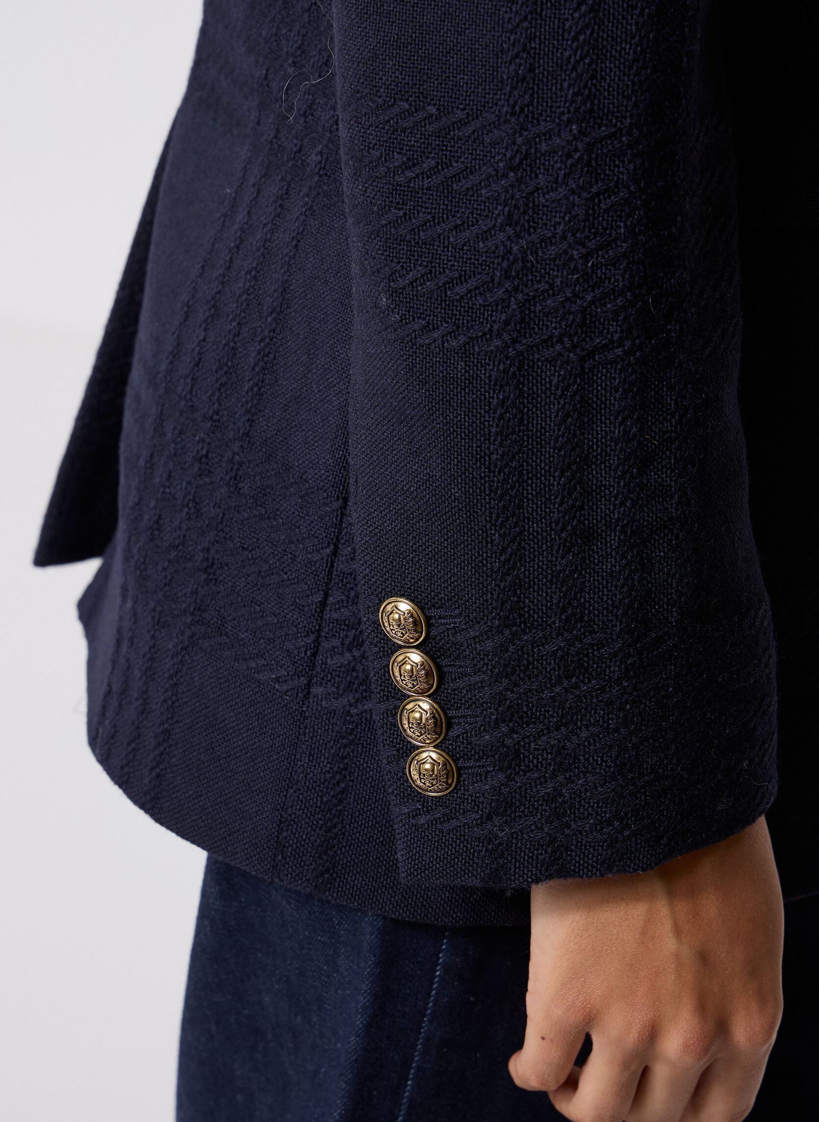 Vestes de blazer FVES31016K femme bleu The Kooples Vestes de blazer FVES31016K femme bleu Nav01