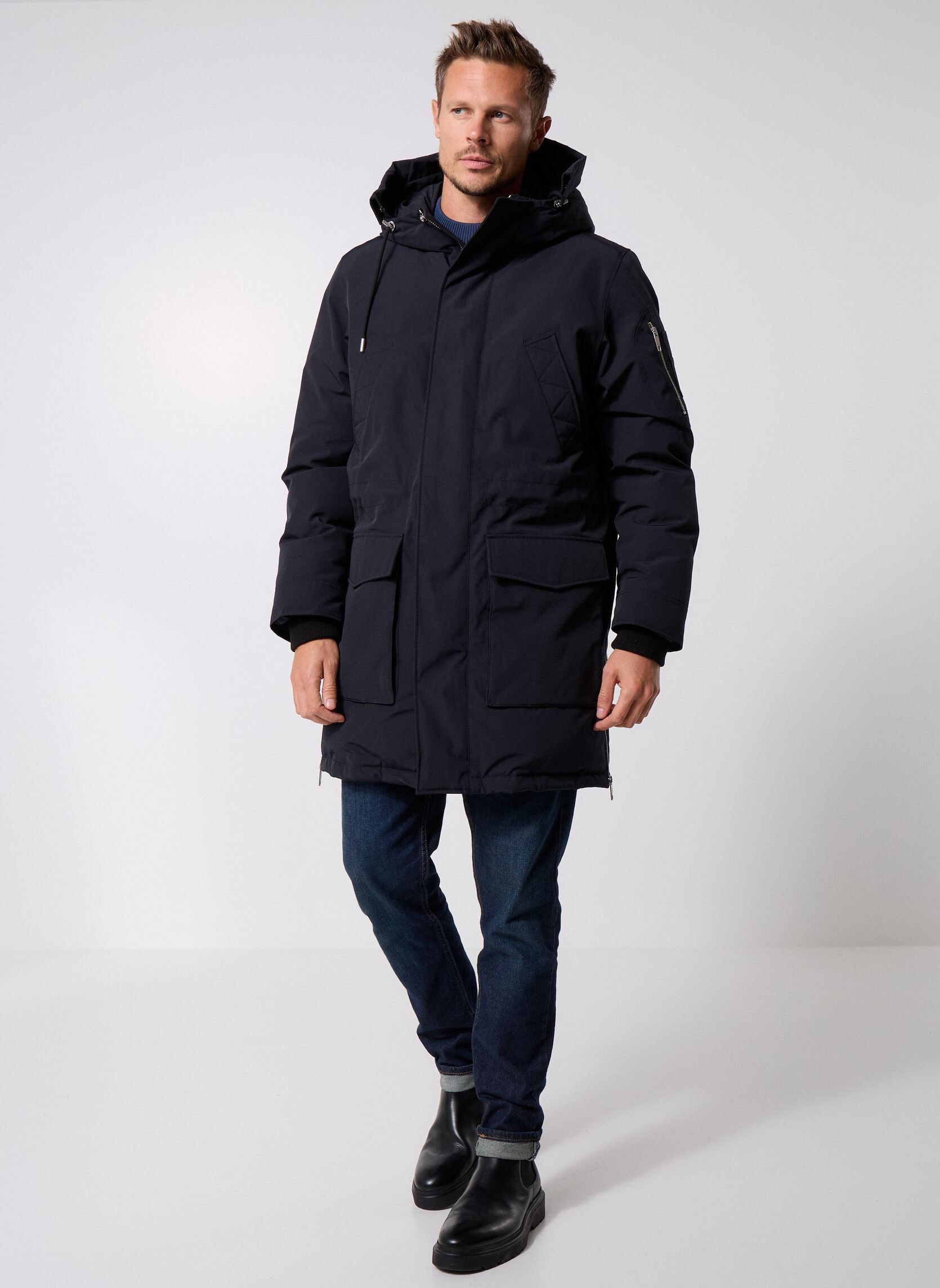 Parkas HPAR31002K homme bleu The Kooples Parkas HPAR31002K homme bleu Nav01