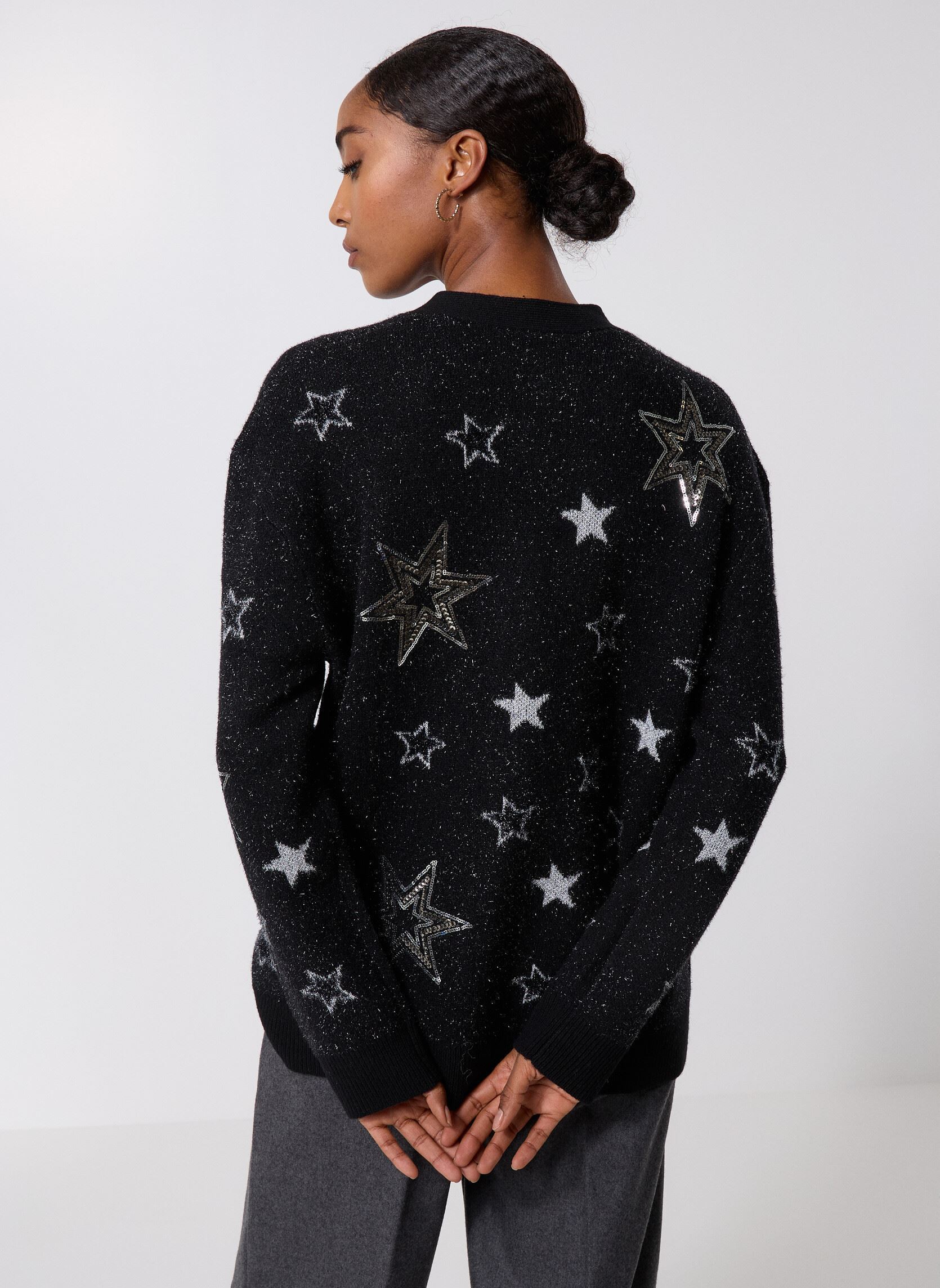 Strickjacken und Westen FCAR31022K damen schwarz The Kooples Strickjacken und Westen FCAR31022K damen schwarz BLA01