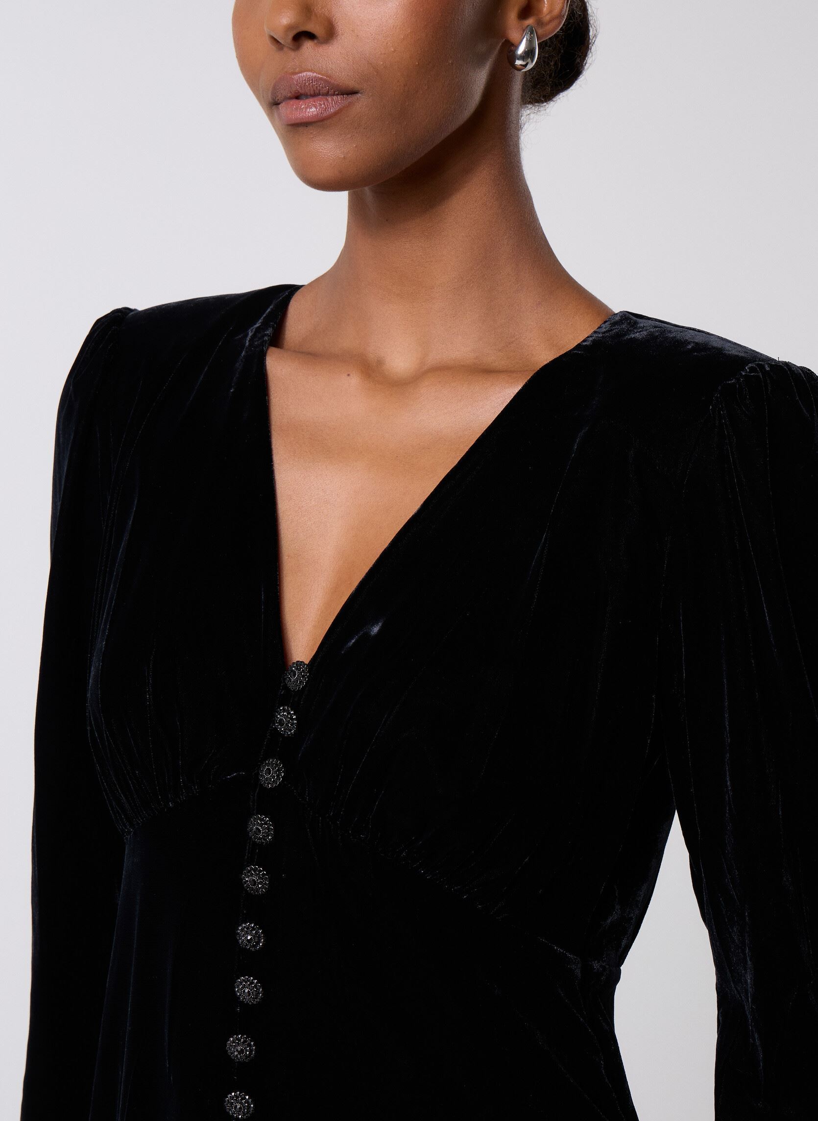 Robes FROB31042K femme noir The Kooples Robes FROB31042K femme noir BLA01