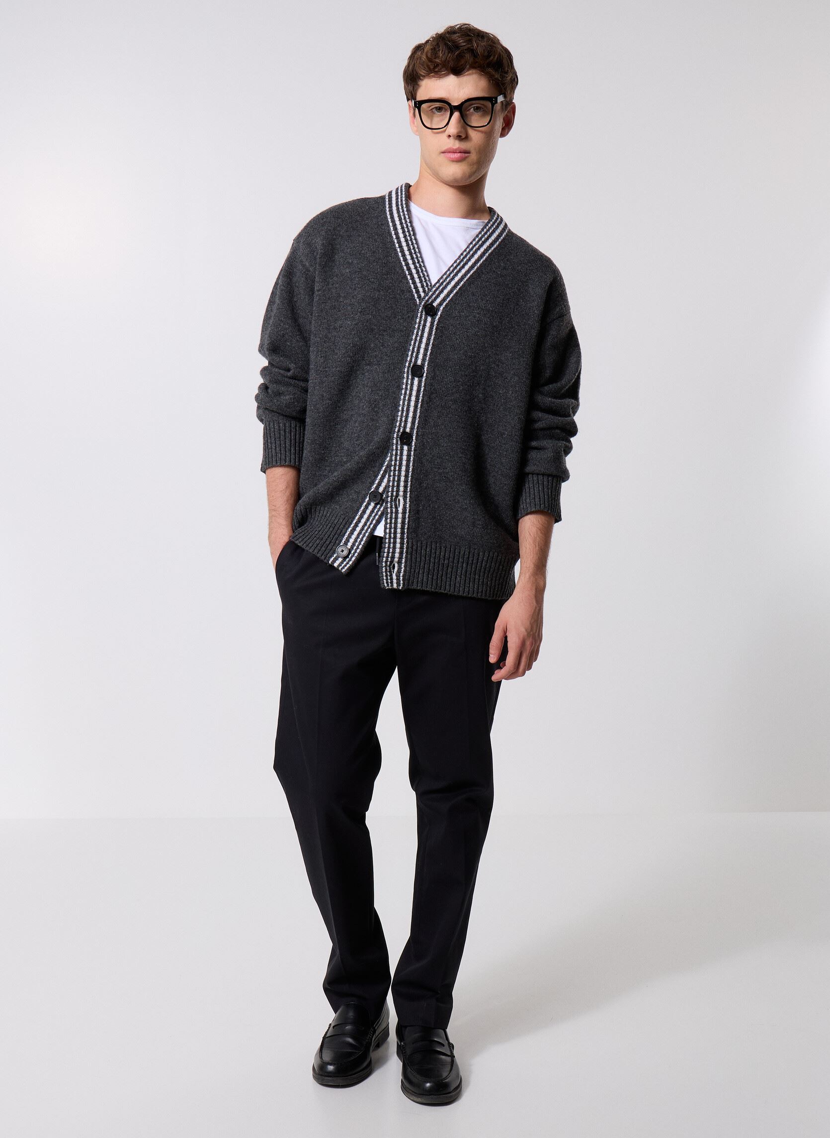 Gilets HCAR31114K homme gris The Kooples Gilets HCAR31114K homme gris GRY01