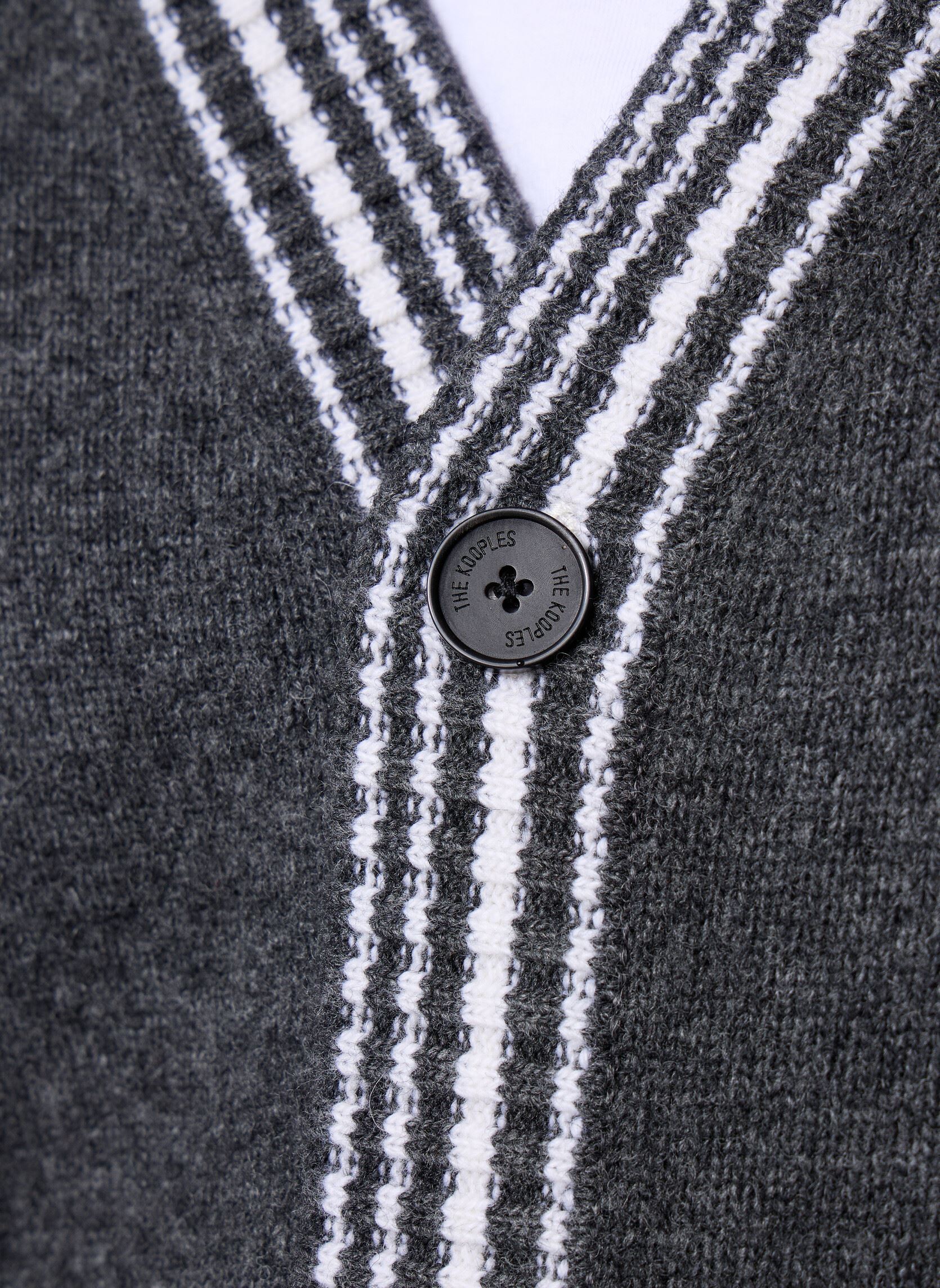 Gilets HCAR31114K homme gris The Kooples Gilets HCAR31114K homme gris GRY01