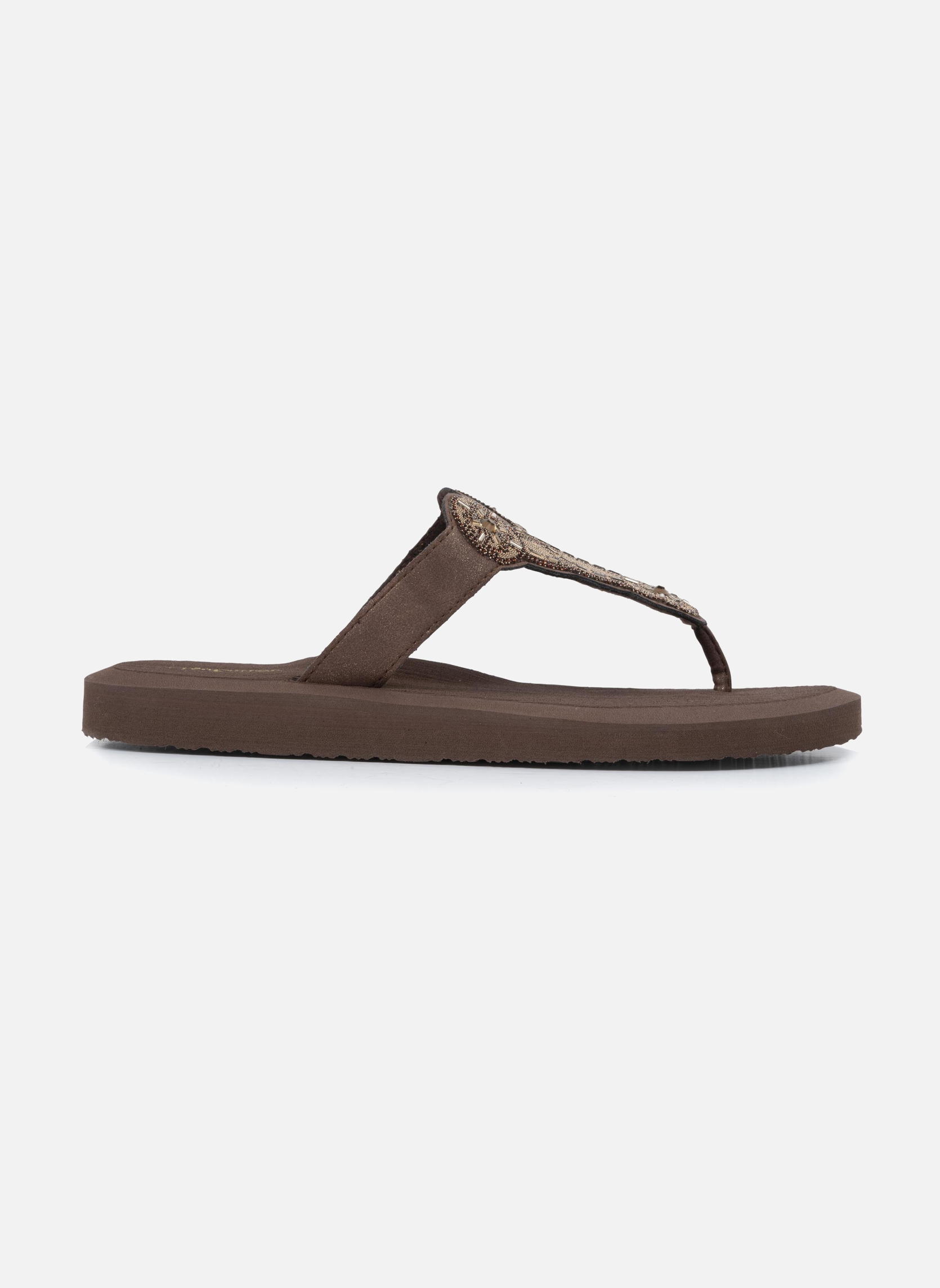 Tongs Tongs Femme YOGA sophistiquée Marron femme marron Isotoner Tongs Tongs Femme YOGA sophistiquée Marron femme marron Marron