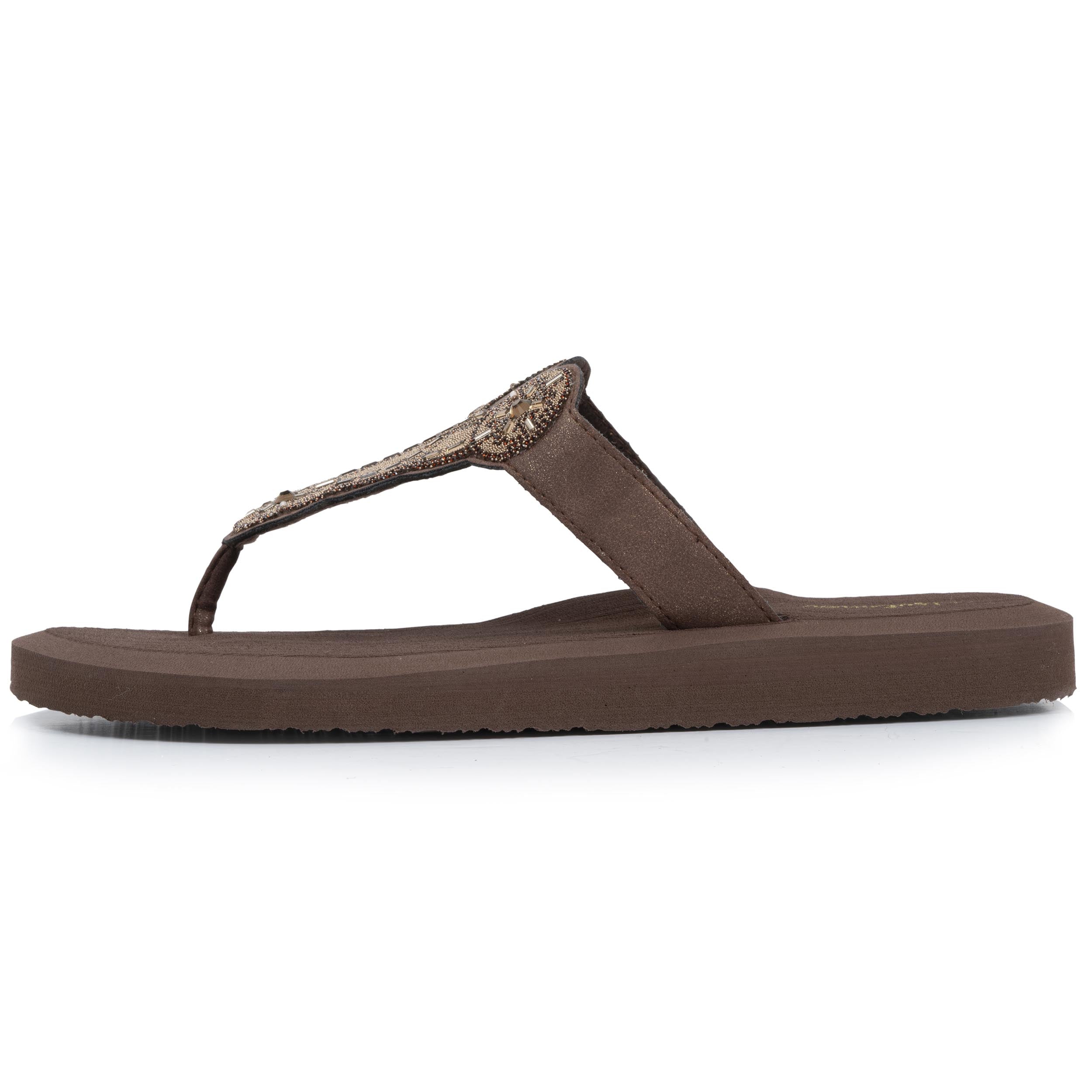 Tongs Tongs Femme YOGA sophistiquée Marron femme marron Isotoner Tongs Tongs Femme YOGA sophistiquée Marron femme marron Marron