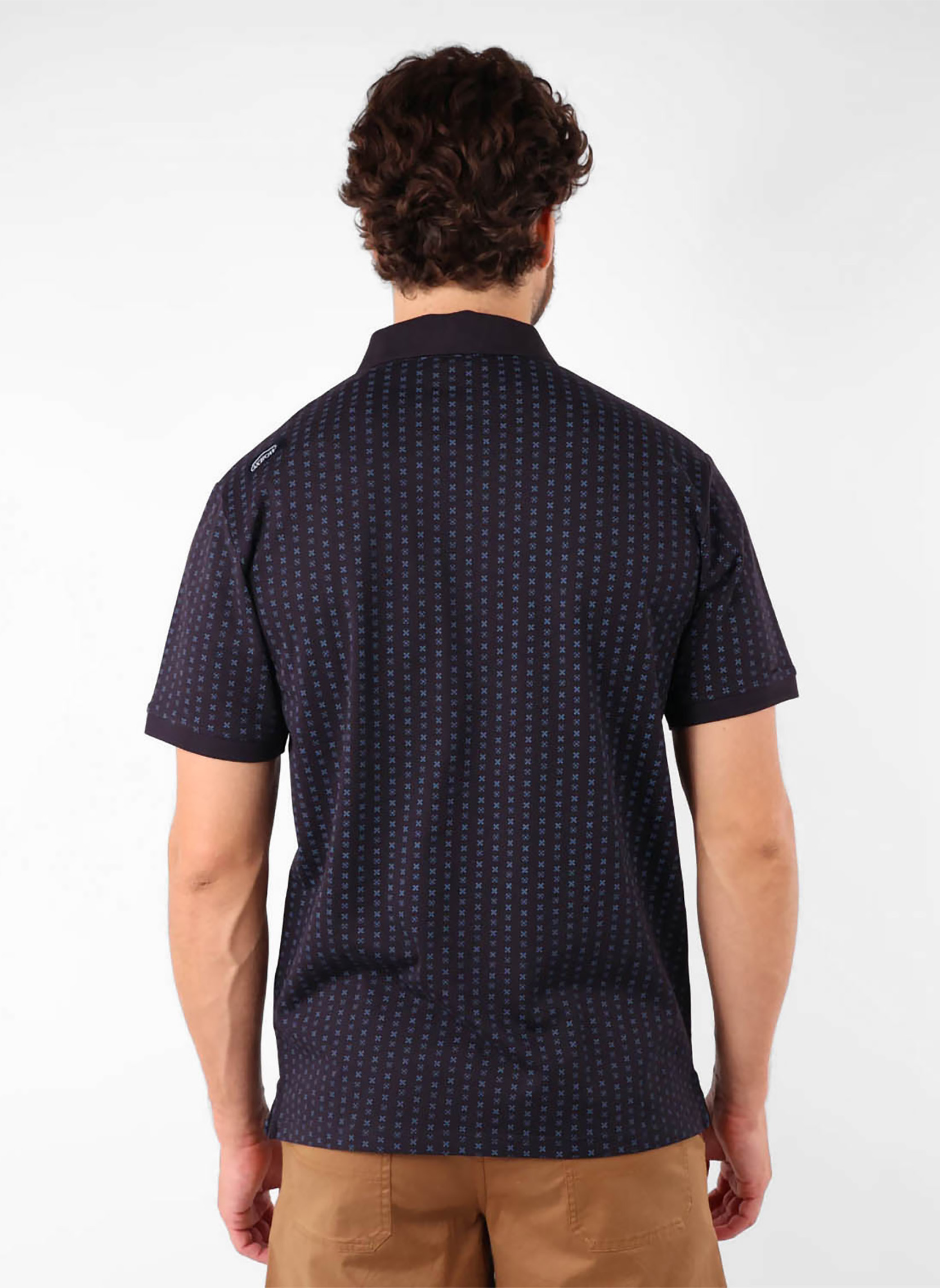 Polos Polo manches courtes imprimé MINIATURE homme bleu Oxbow Polos Polo manches courtes imprimé MINIATURE homme bleu Bleu marine
