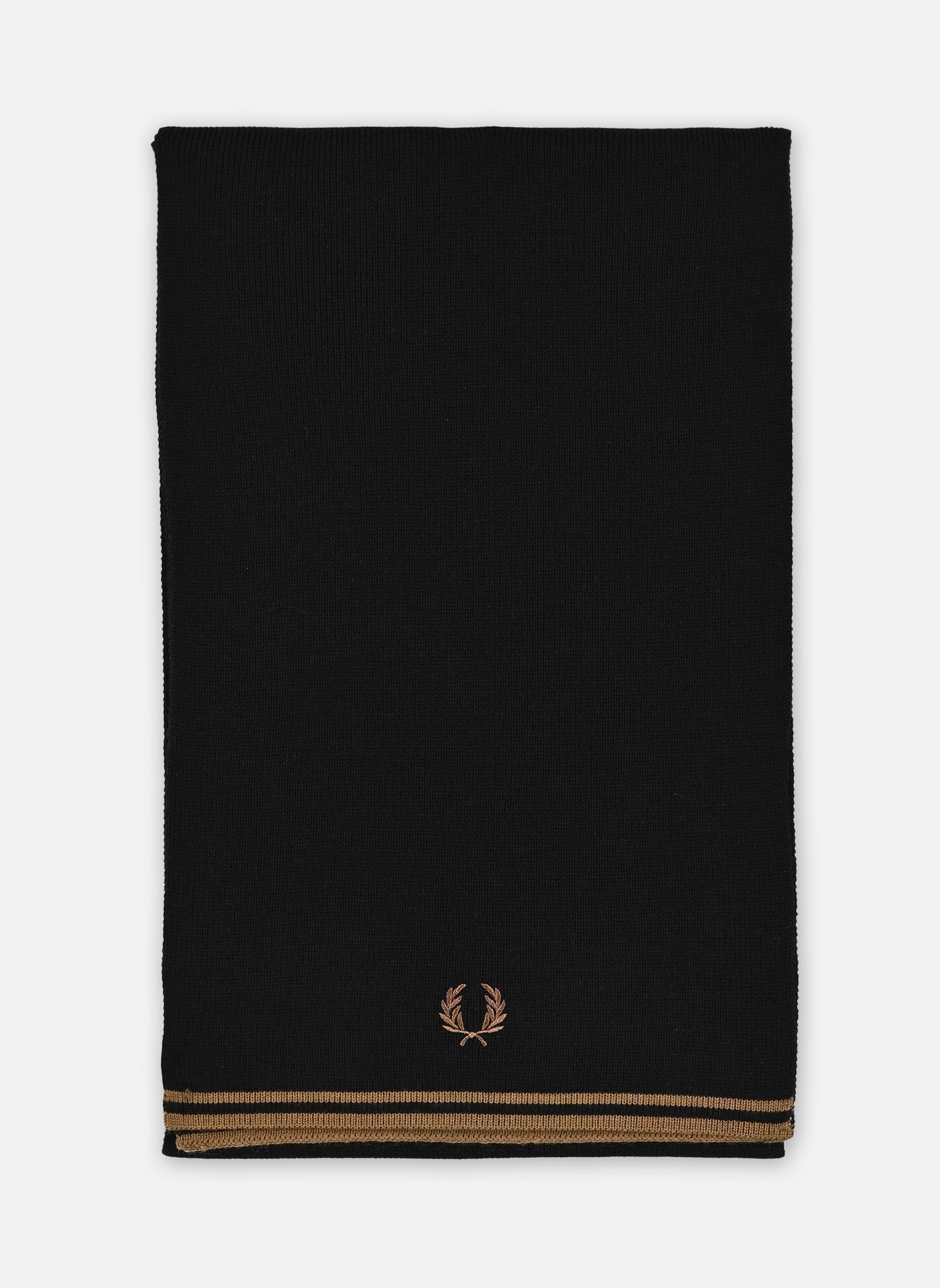 Echarpes Twin Tipped Merino Wool Scarf noir Fred Perry Echarpes Twin Tipped Merino Wool Scarf noir Black/Shadedston