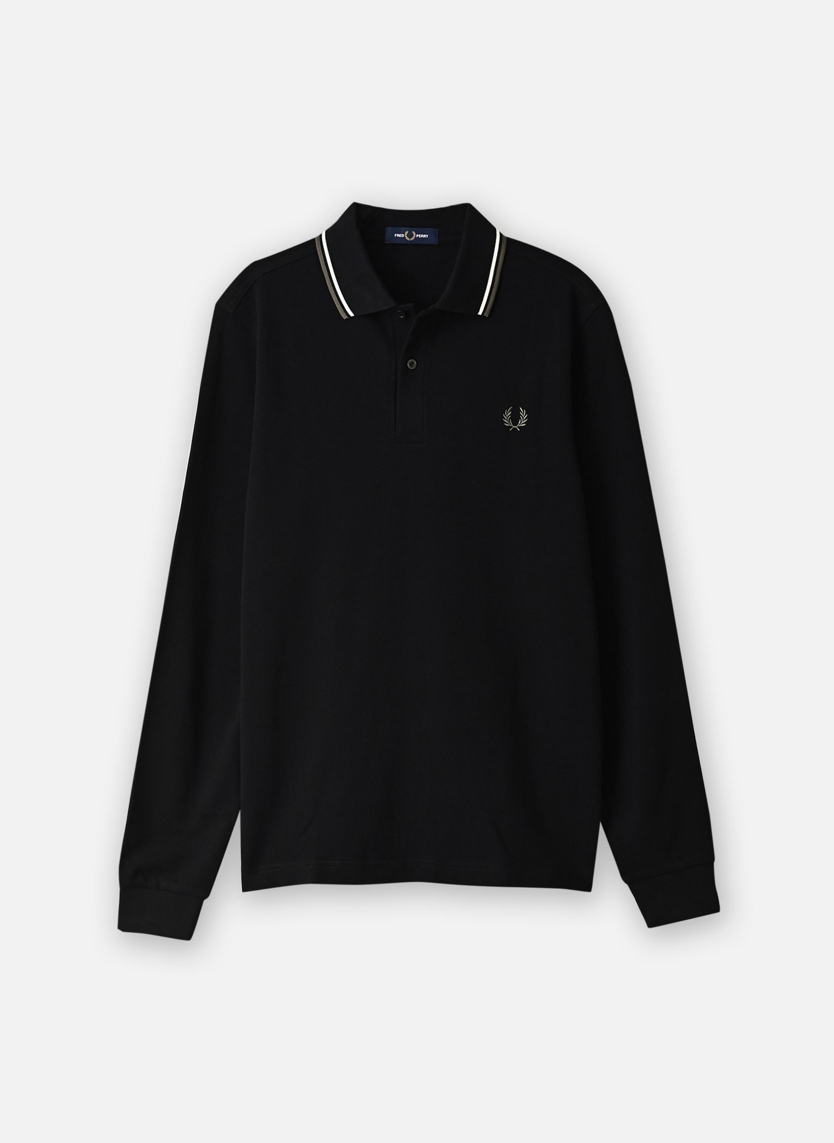 Polos Ls Twin Tipped Fp Shirt homme noir Fred Perry Polos Ls Twin Tipped Fp Shirt homme noir BLK/ECR/LRLWGREN