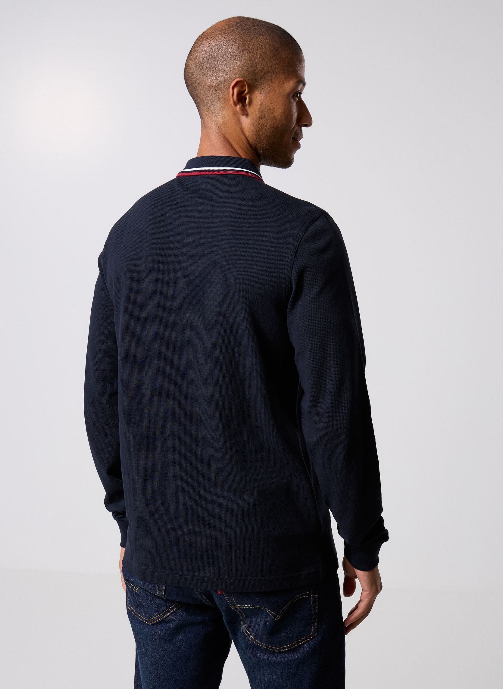 Polos manches courtes Ls Twin Tipped Fp Shirt homme bleu Fred Perry Polos manches courtes Ls Twin Tipped Fp Shirt homme bleu NVY/SWHT/BNTRED