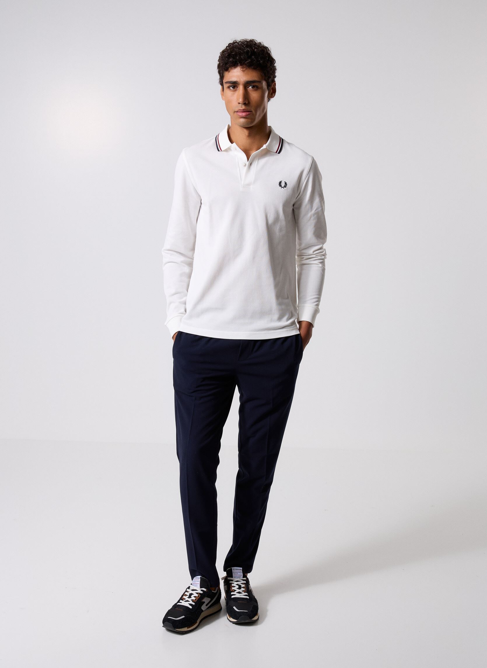 Polos manches courtes Ls Twin Tipped Fp Shirt homme blanc Fred Perry Polos manches courtes Ls Twin Tipped Fp Shirt homme blanc SNWHT/BRED/NVY
