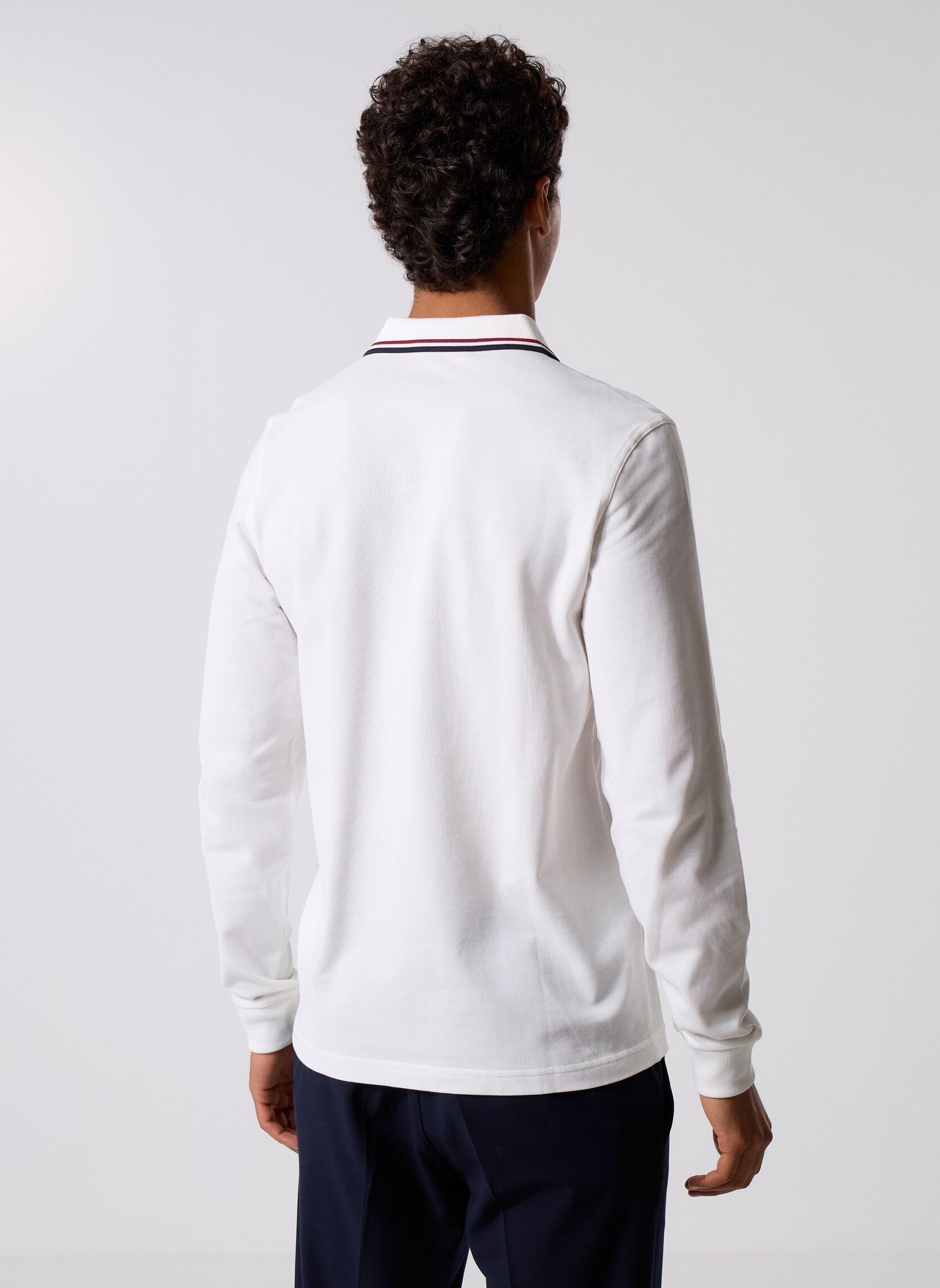 Polos manches courtes Ls Twin Tipped Fp Shirt homme blanc Fred Perry Polos manches courtes Ls Twin Tipped Fp Shirt homme blanc SNWHT/BRED/NVY