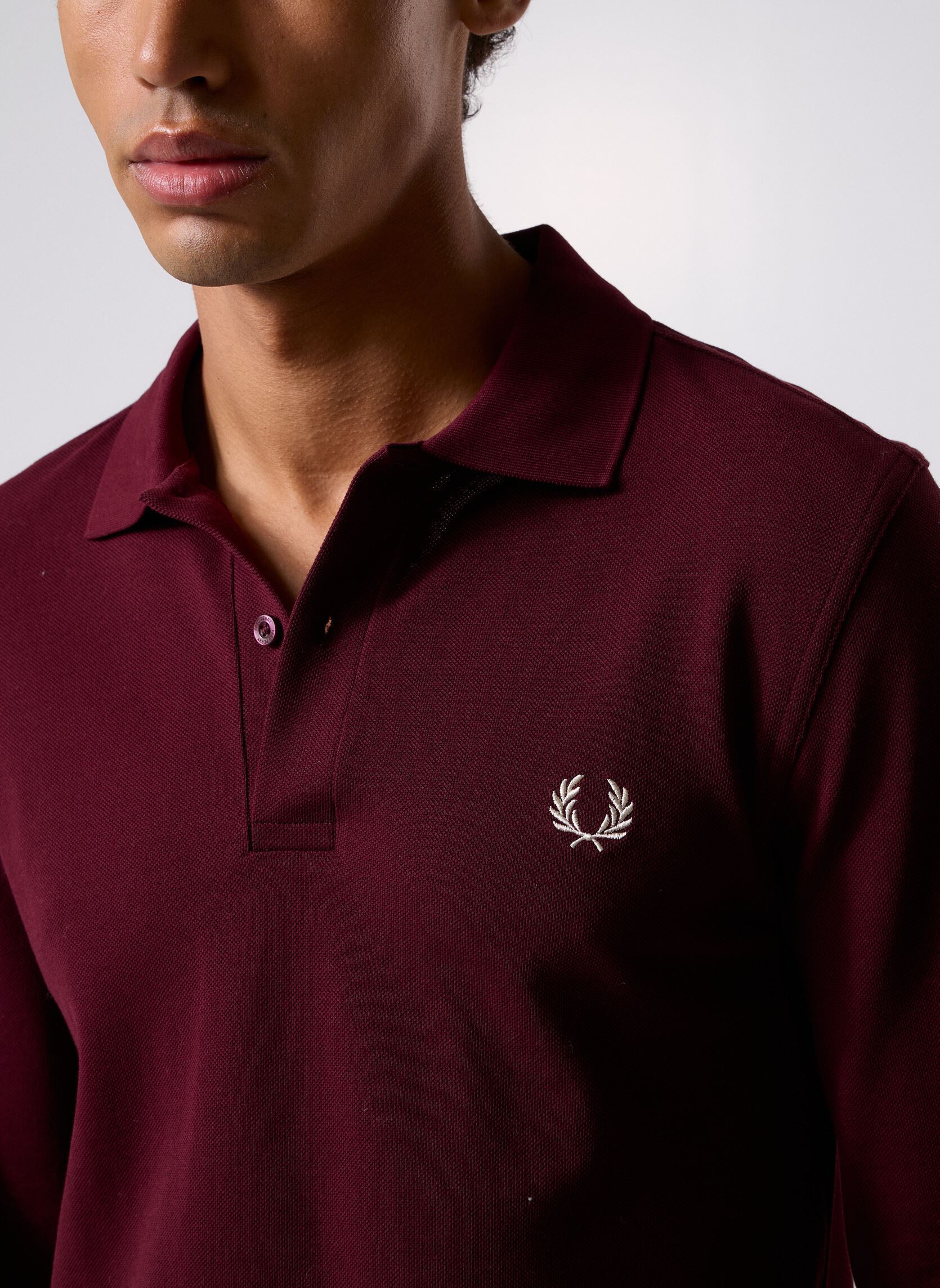 Kurzarm-Poloshirts Long Sleeve Fred Perry Shirt herren bordeaux Fred Perry Kurzarm-Poloshirts Long Sleeve Fred Perry Shirt herren bordeaux OXBLOOD