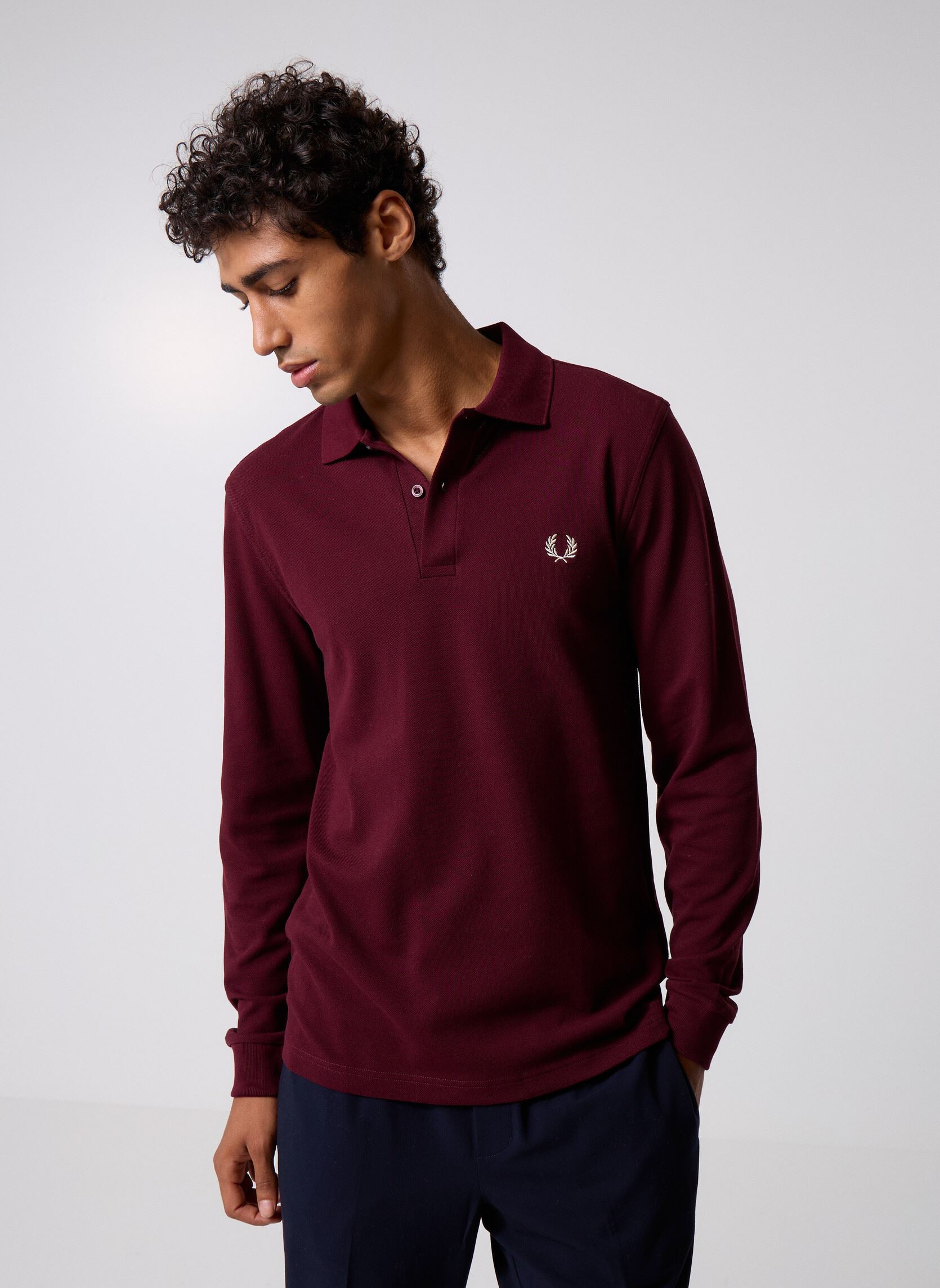 Kurzarm-Poloshirts Long Sleeve Fred Perry Shirt herren bordeaux Fred Perry Kurzarm-Poloshirts Long Sleeve Fred Perry Shirt herren bordeaux OXBLOOD