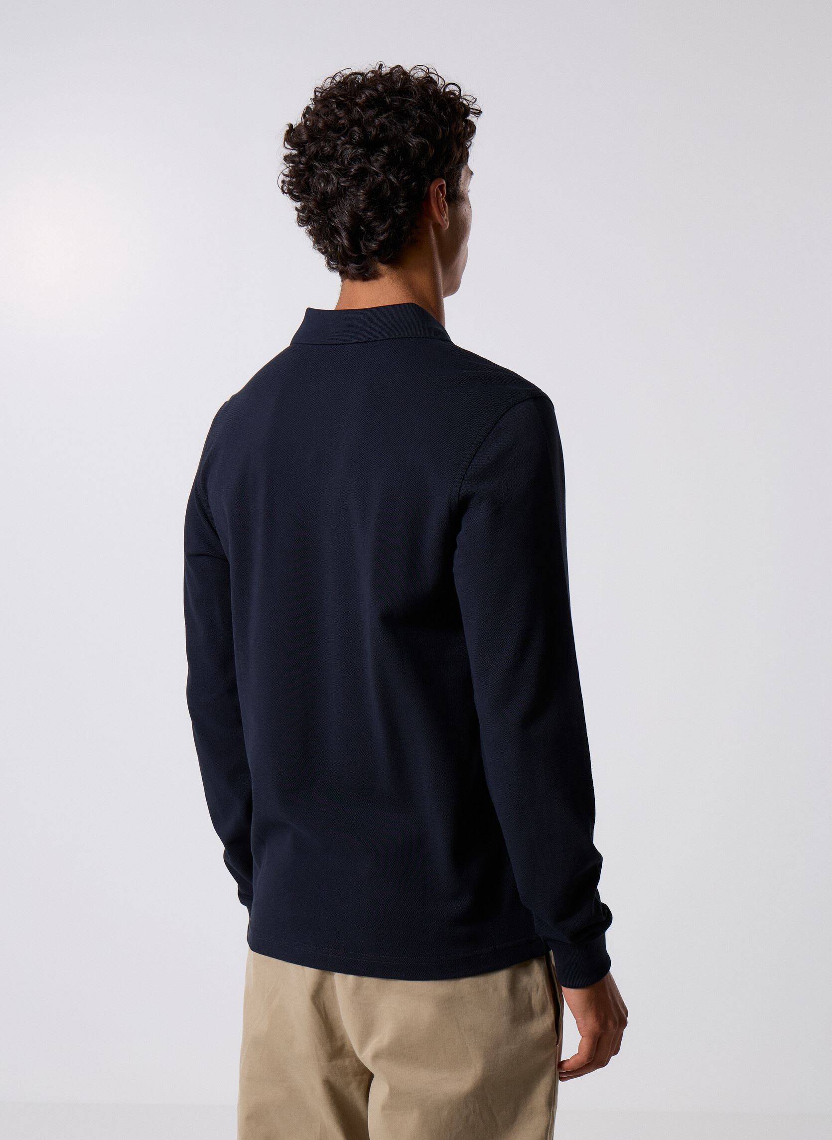 Polos manches courtes Long Sleeve Fred Perry Shirt homme bleu Fred Perry Polos manches courtes Long Sleeve Fred Perry Shirt homme bleu NAVY