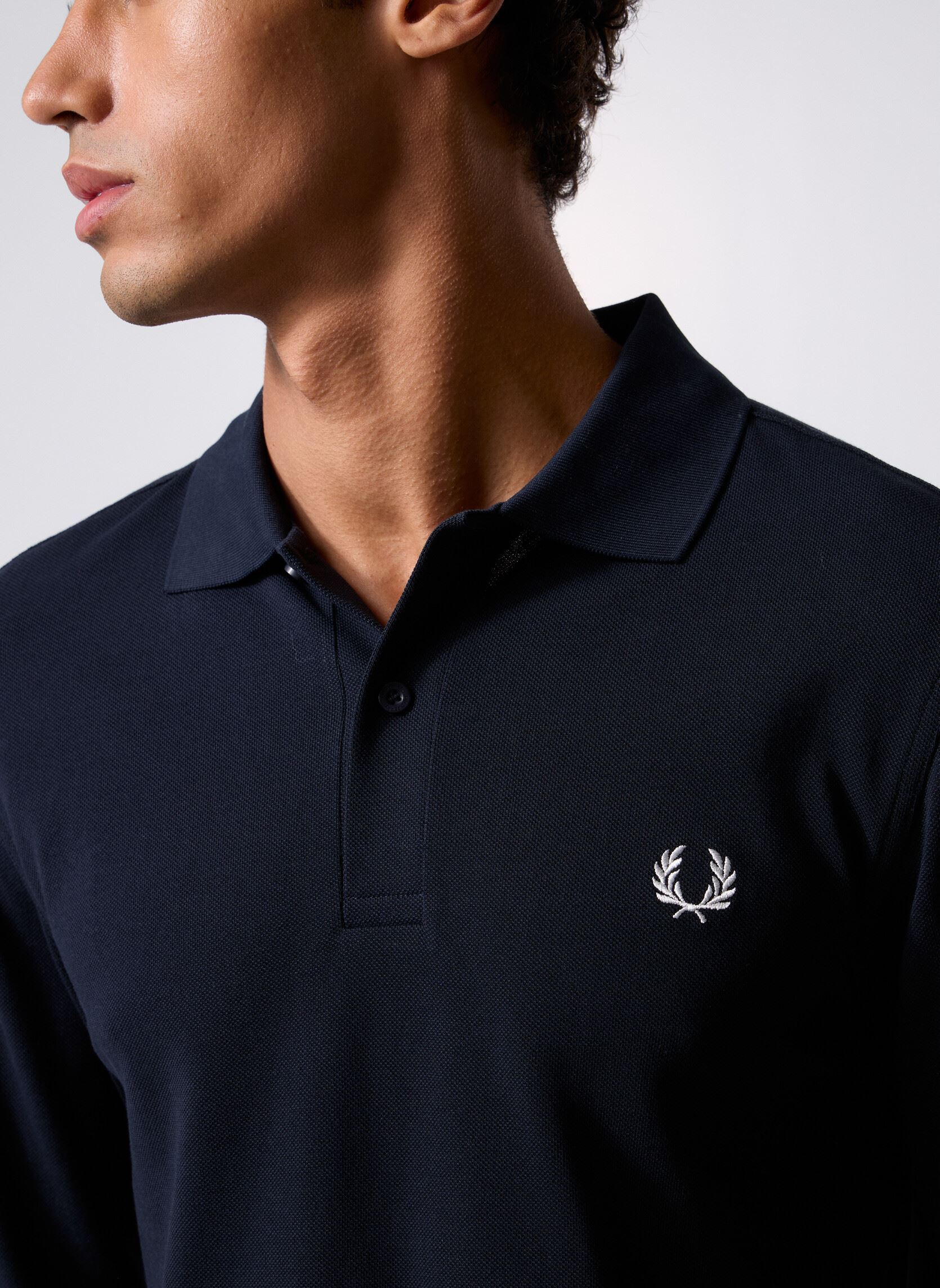 Polos manches courtes Long Sleeve Fred Perry Shirt homme bleu Fred Perry Polos manches courtes Long Sleeve Fred Perry Shirt homme bleu NAVY
