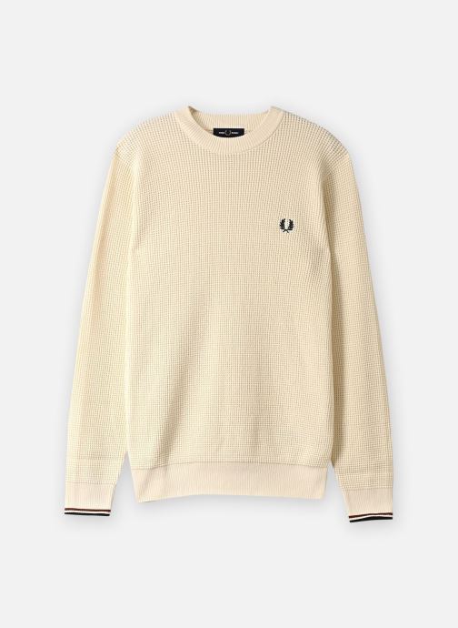 Fred Perry Sweats Waffle Stitch Jumper homme beige