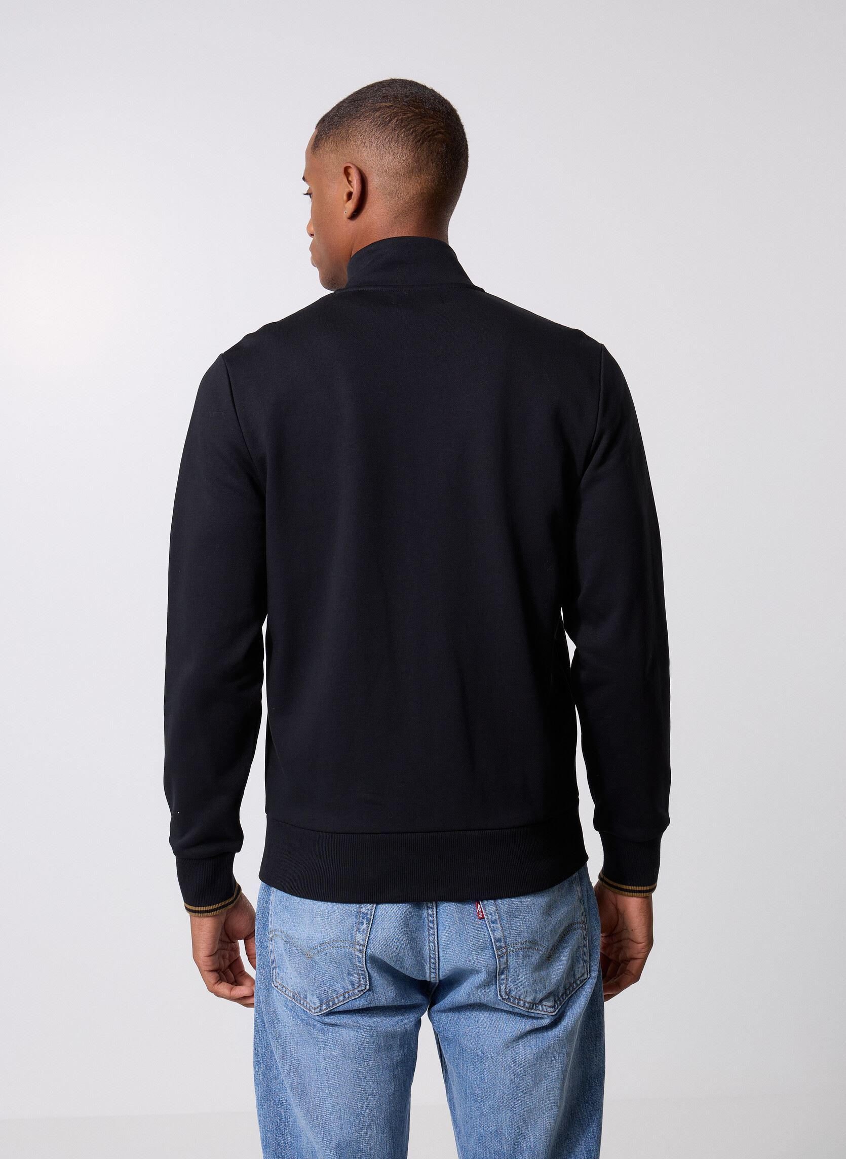 Sweats zippés Zip Through Sweatshirt homme noir Fred Perry Sweats zippés Zip Through Sweatshirt homme noir BLACK
