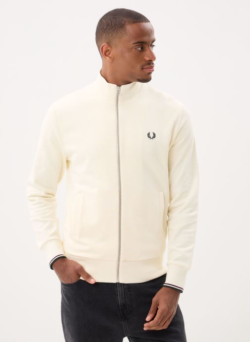 Fred Perry Sweats zippés Zip Through Sweatshirt homme blanc