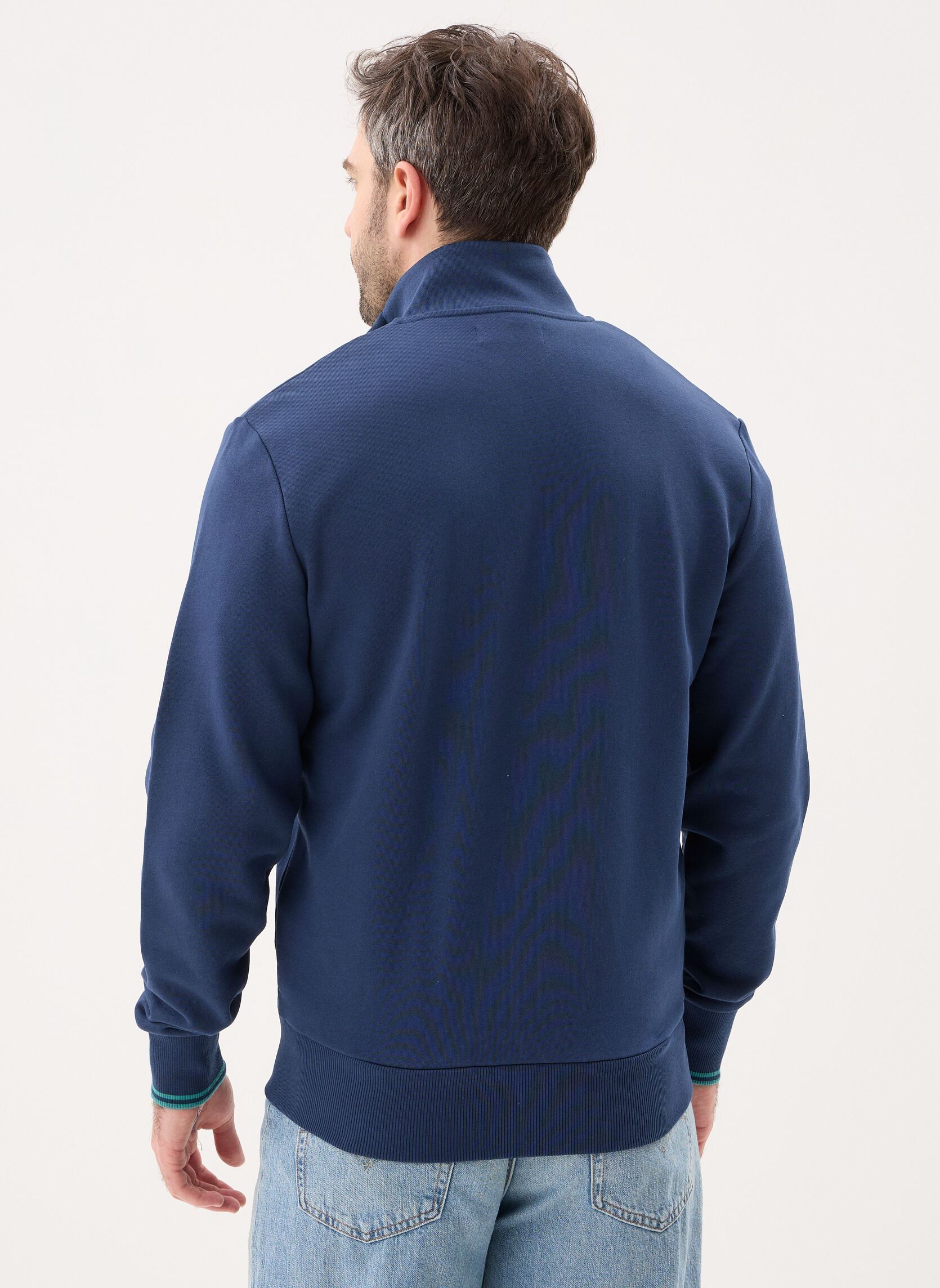 Sweats zippés Zip Through Sweatshirt homme bleu Fred Perry Sweats zippés Zip Through Sweatshirt homme bleu TENNIS BLUE