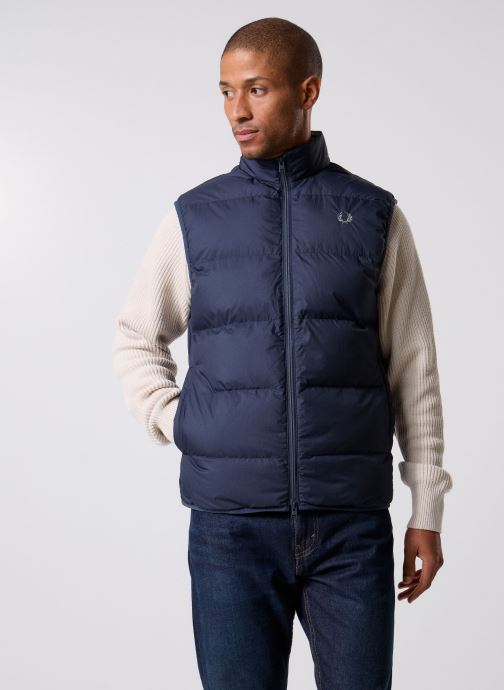 Fred Perry Chaquetas sin mangas Insulated Gilet hombre azul