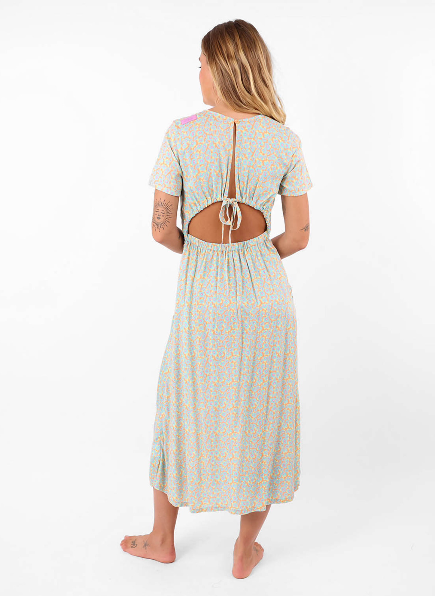 Oxbow Robes Robe midi fuide imprimée SAUDADE femme rose | Sarenza France