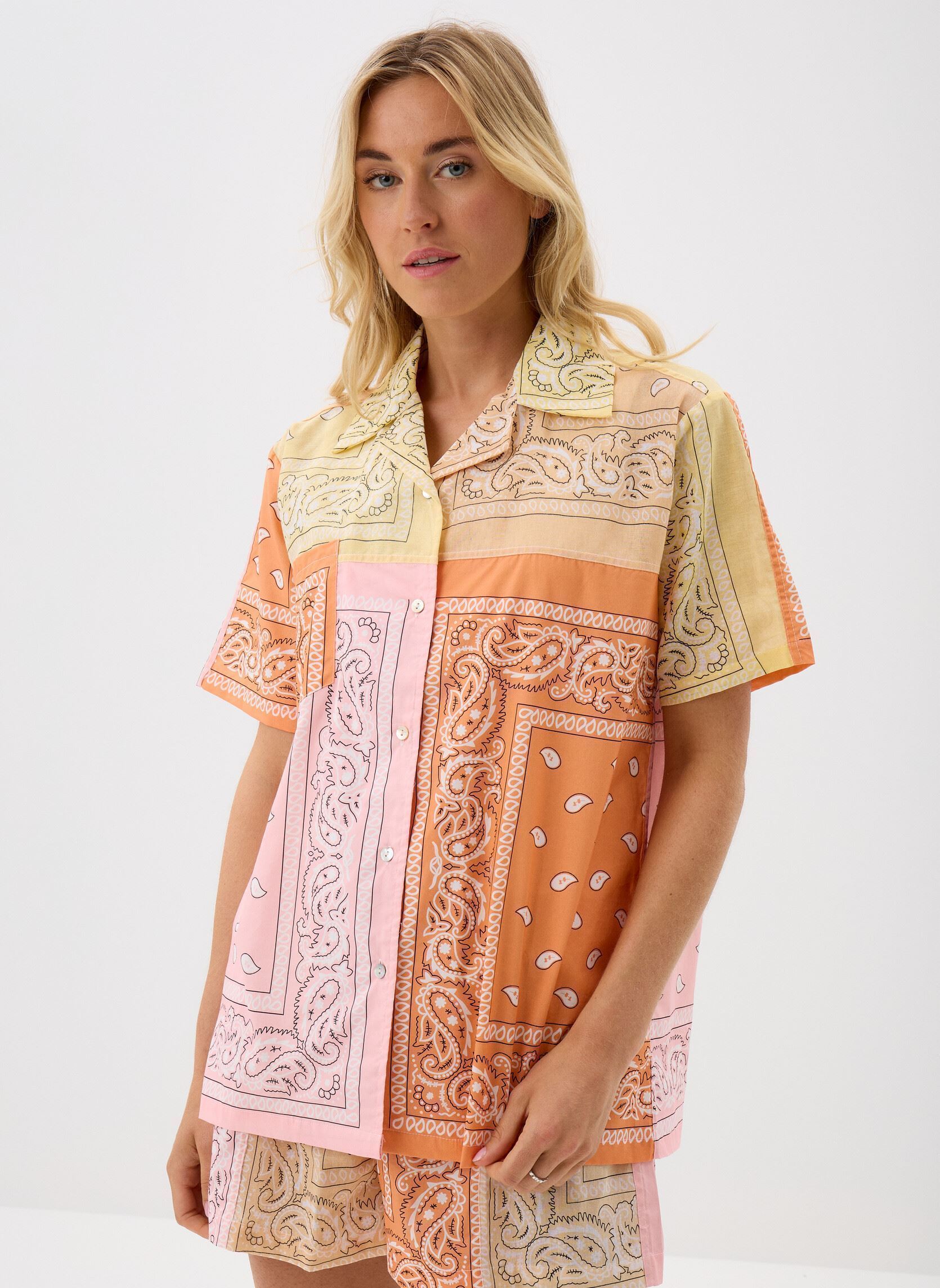 Chemises manches courtes Shirt Bandana Pastel femme multicolore Arizona Love Chemises manches courtes Shirt Bandana Pastel femme multicolore Pastel