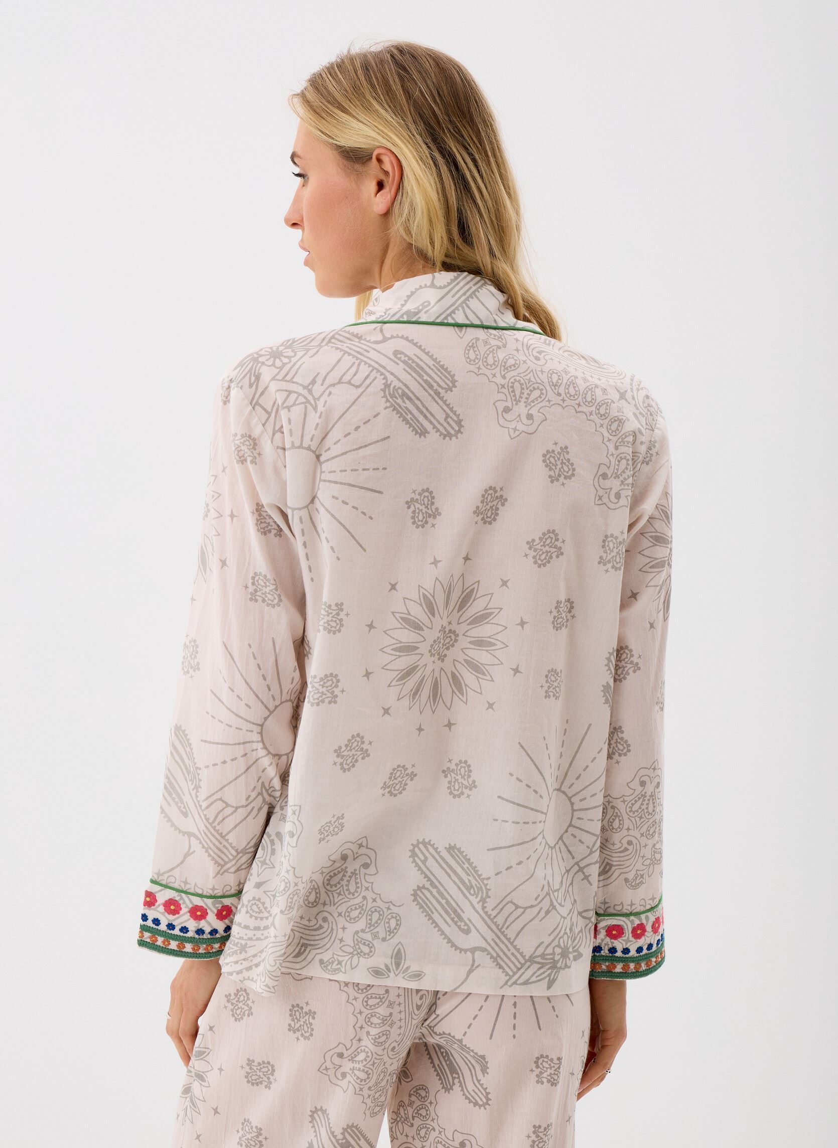 Lange mouw overhemden Garden Party Shirt dames wit Arizona Love Lange mouw overhemden Garden Party Shirt dames wit Bandana Garden Party