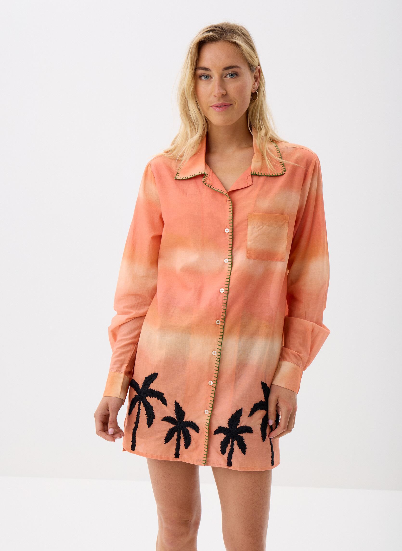 Lange mouw overhemden Pink Farwest Tunic dames oranje Arizona Love Lange mouw overhemden Pink Farwest Tunic dames oranje Pink Farwest Print