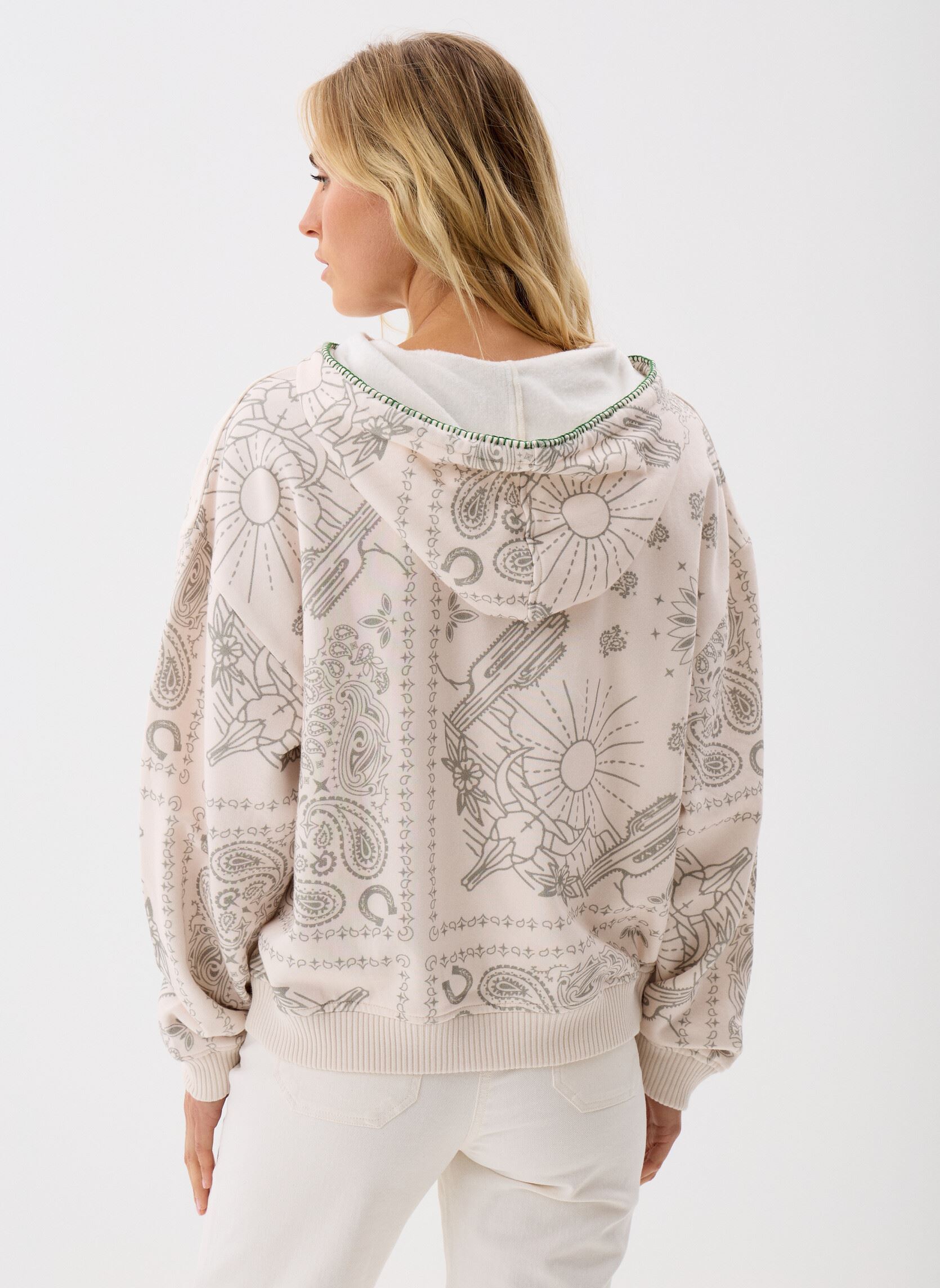 Hoodies Garden Party Hoodie dames wit Arizona Love Hoodies Garden Party Hoodie dames wit Bandana Garden Party