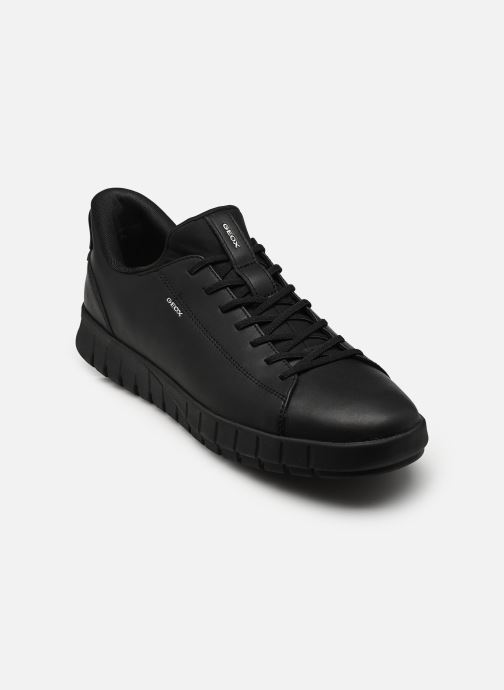 Chaussures Homme Geox Cuir Noir - Derbies Confortables, Taille 45, état Très Bon, Occasion