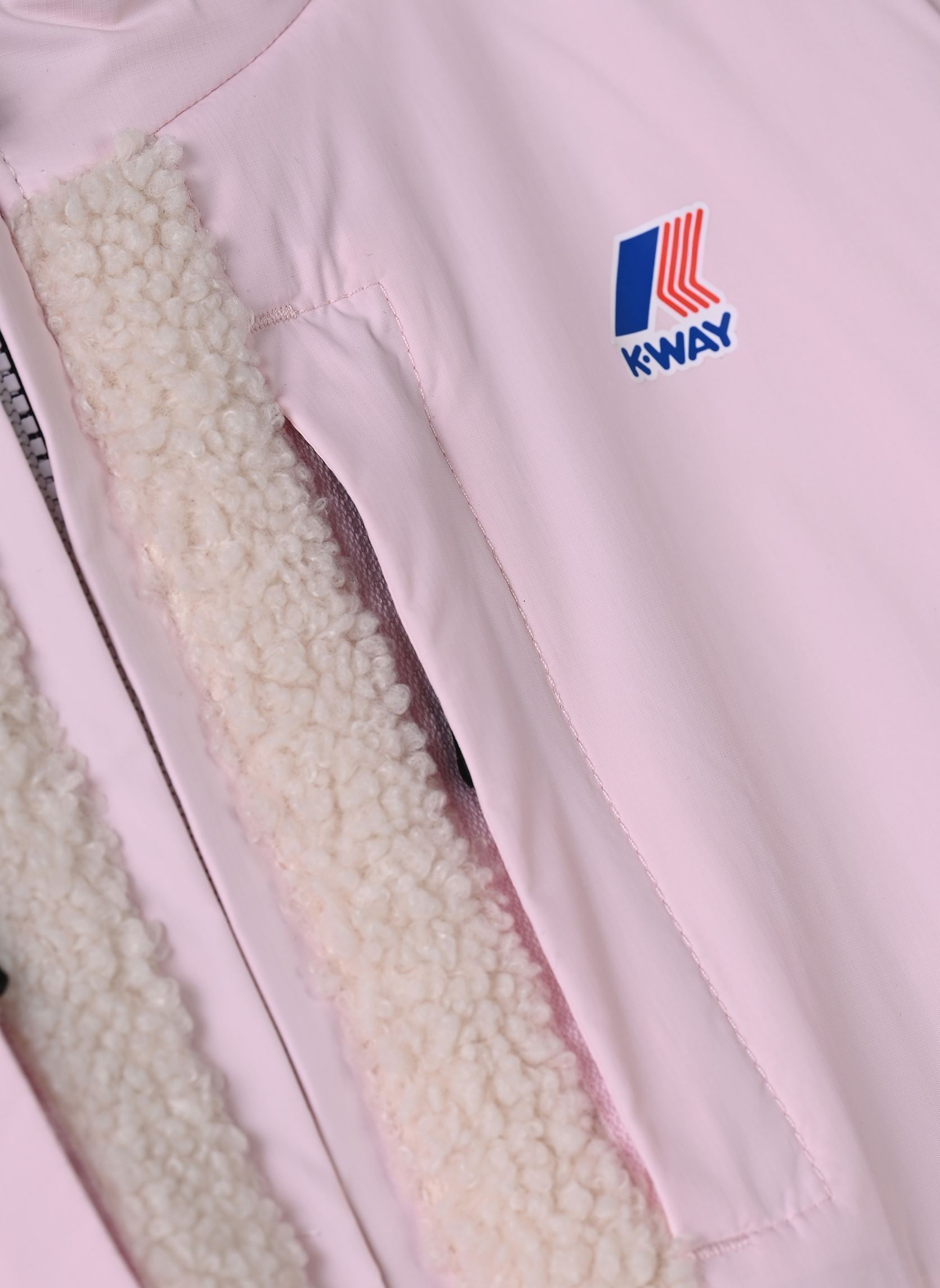 Sweaters met rits P. SAMSON 4.0 ORSETTO beige K-Way Sweaters met rits P. SAMSON 4.0 ORSETTO beige WHITE TOFU-PINK SALLOW
