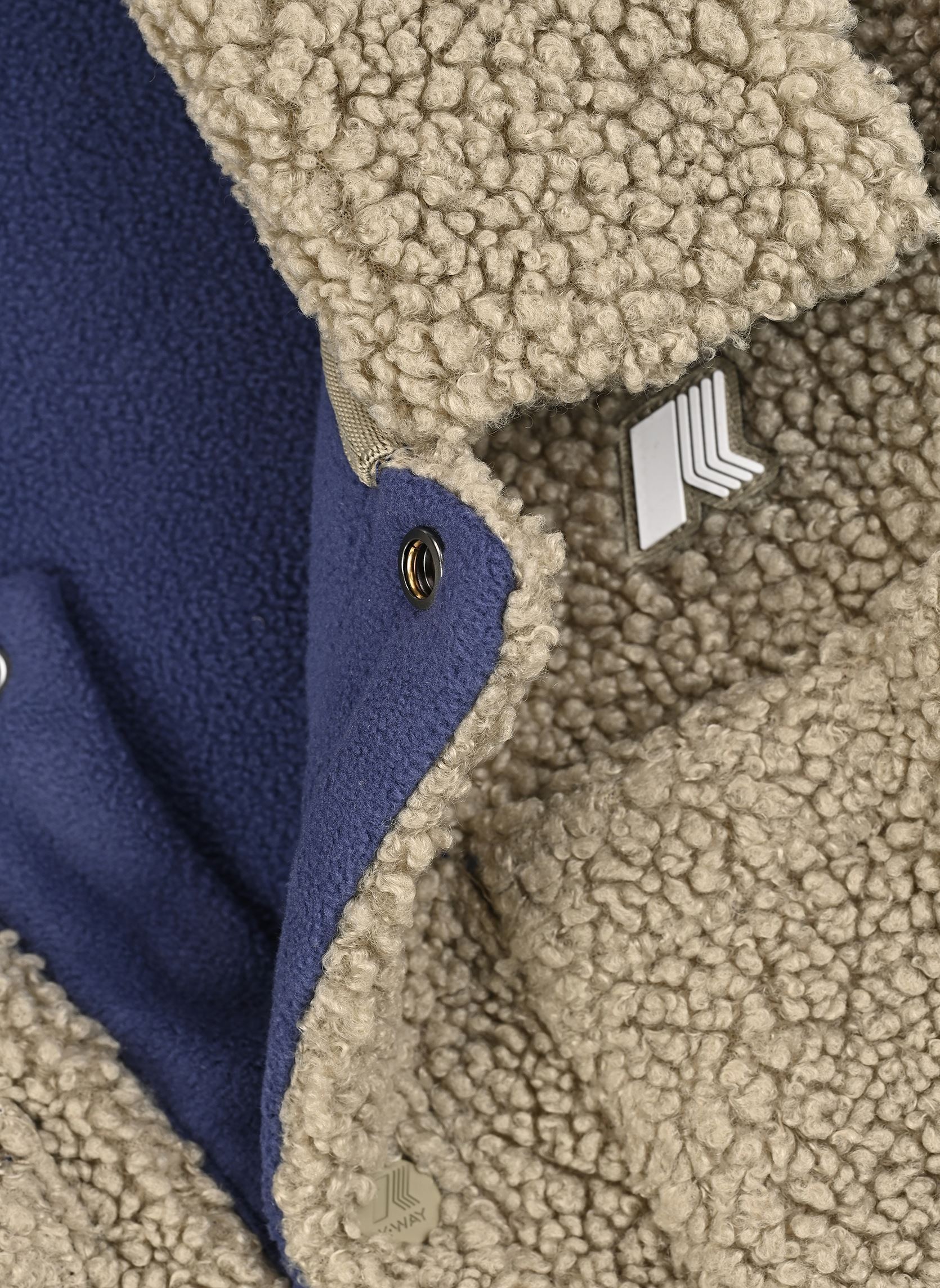 Vestes polaires P. CAMERON SHERPA POLAR garçon marron K-Way Vestes polaires P. CAMERON SHERPA POLAR garçon marron GREEN OAK - BLUE DEEP COBALT