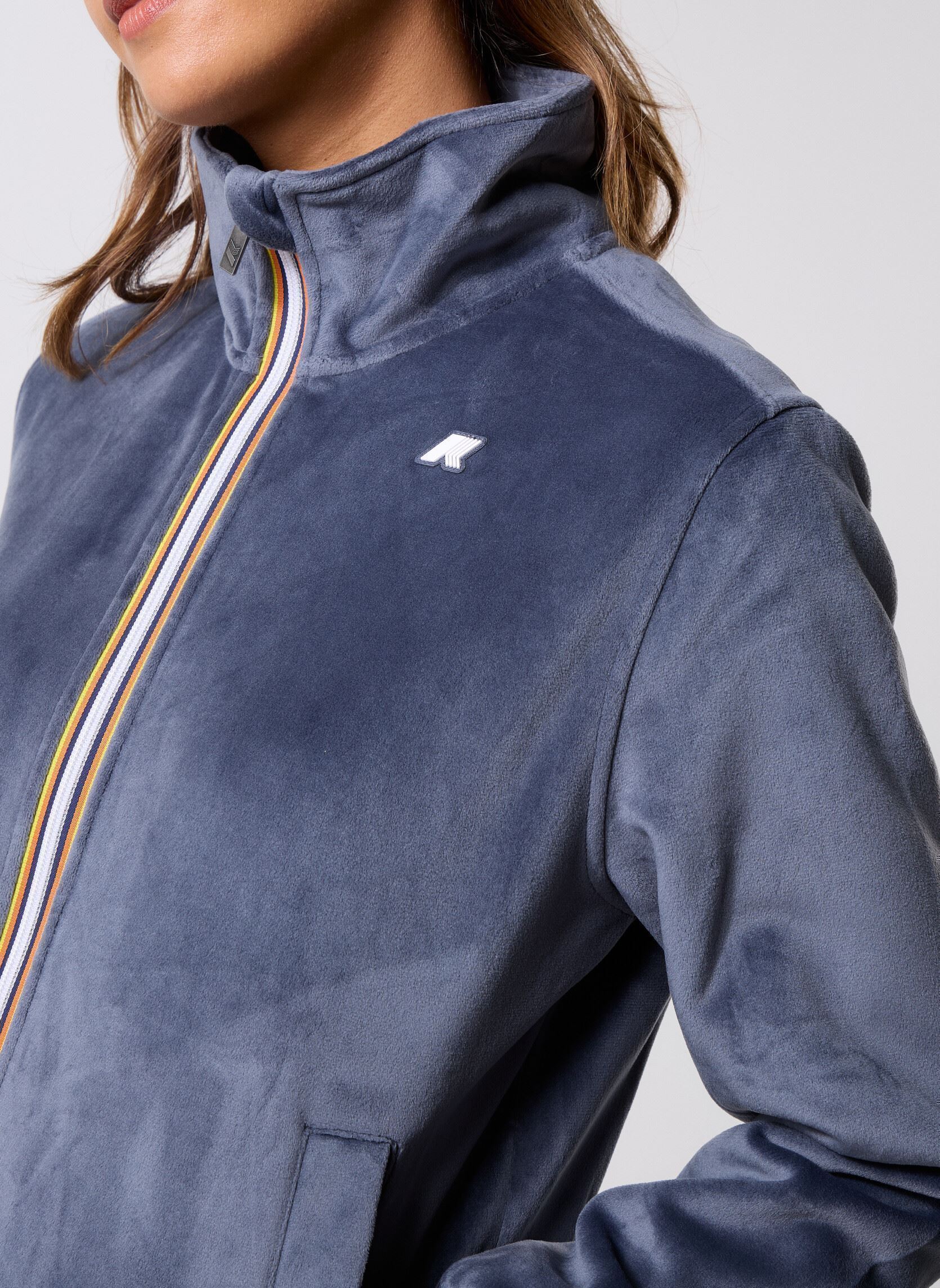 Sweaters met rits Viviette Velour Polar dames blauw K-Way Sweaters met rits Viviette Velour Polar dames blauw BLUE AIRFORCE COMBO